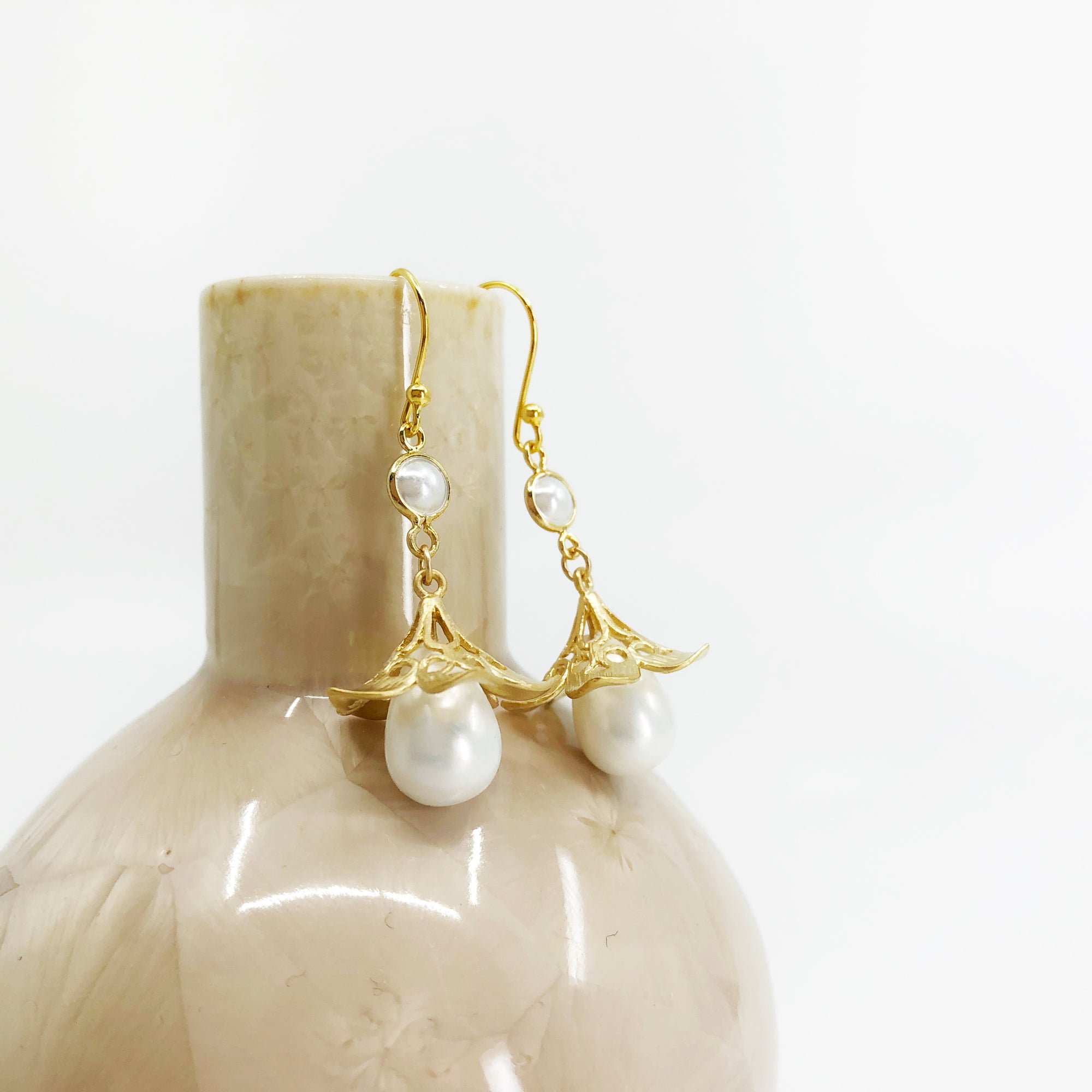 Gold Trumpet Earrings - Yun Boutique