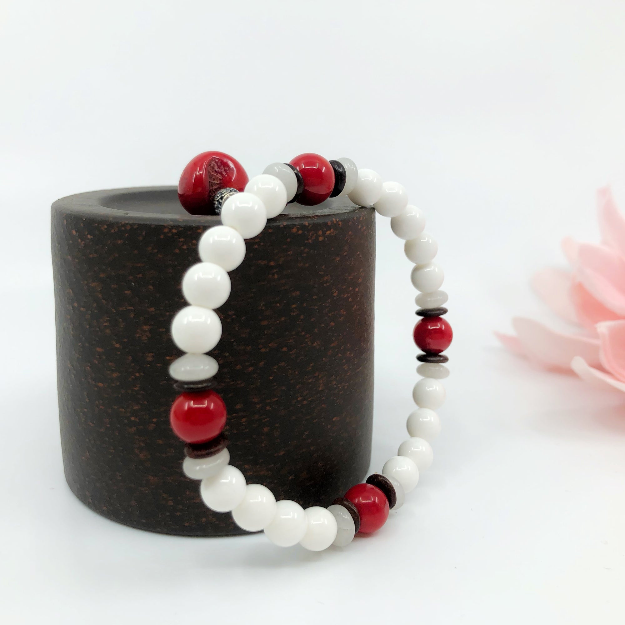 Plum Blossom Red Coral Bracelet