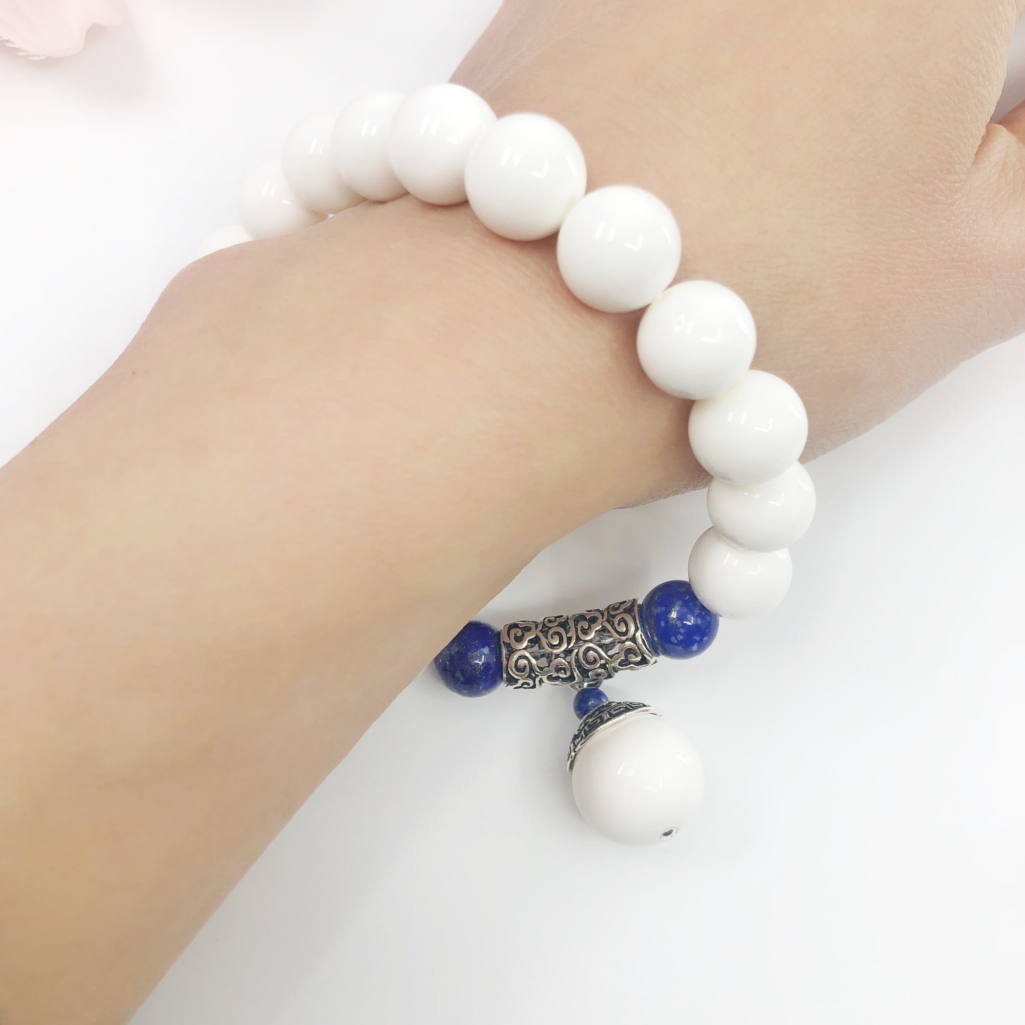 Auspicious Beaded Tridacna Bracelet 10mm - Yun Boutique