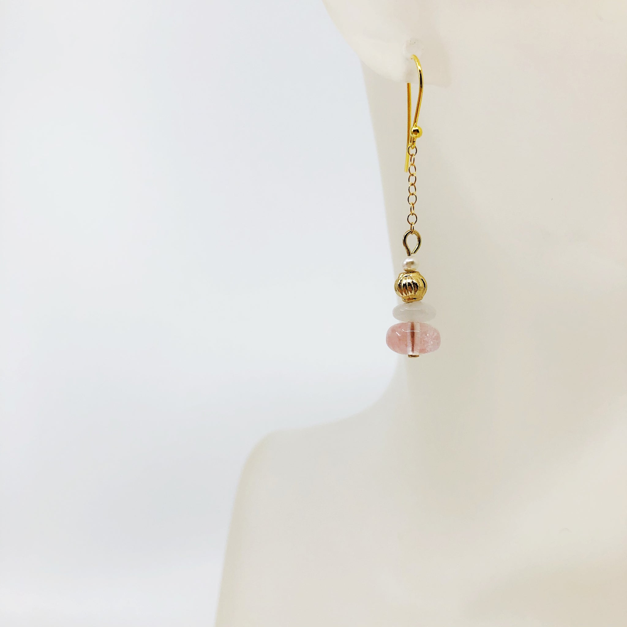 Plum Blossom Necklace in Rose Quartz, Asian Boutique Jewelry from New York