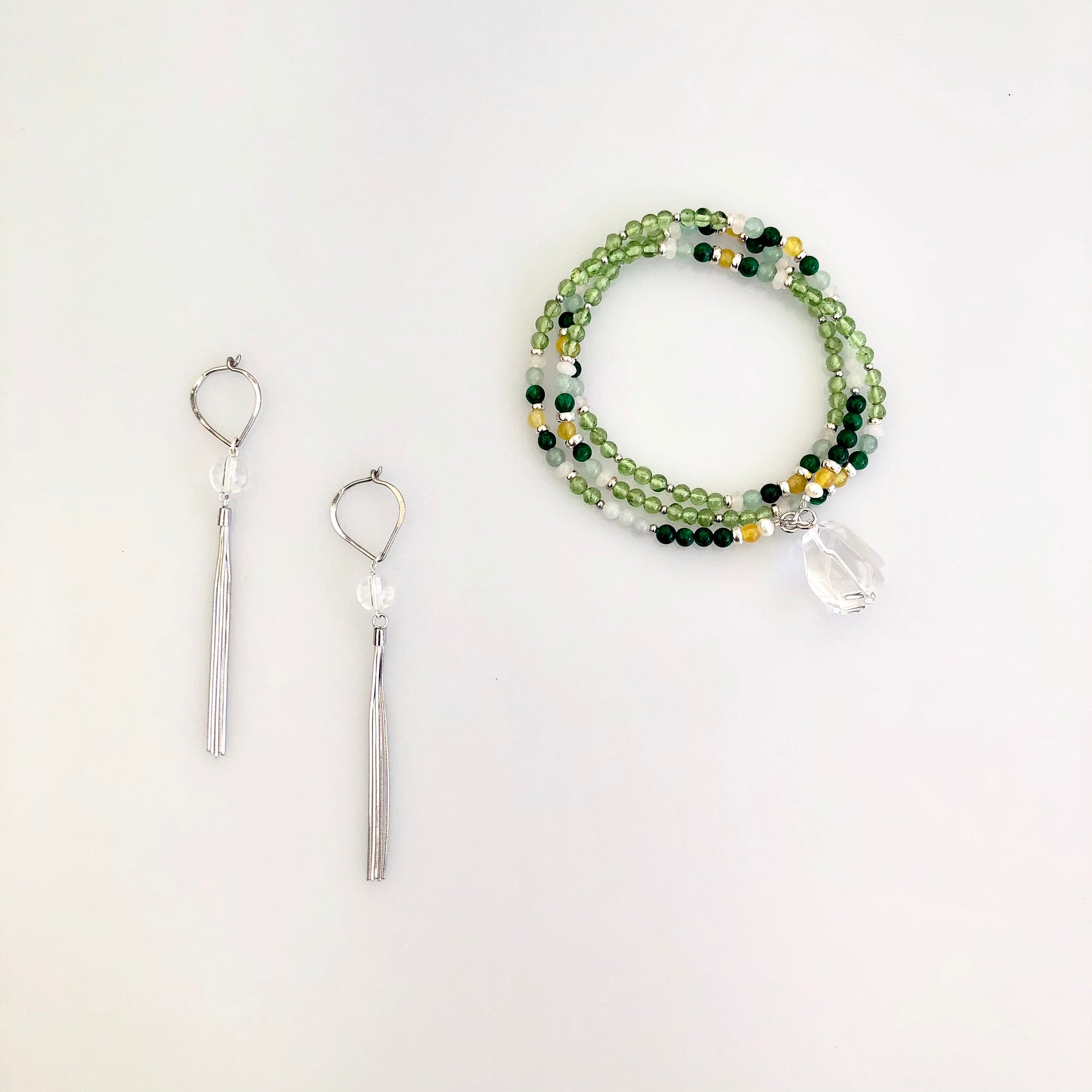 Return to Origin Peridot and Jade Multistyle Necklace - Yun Boutique