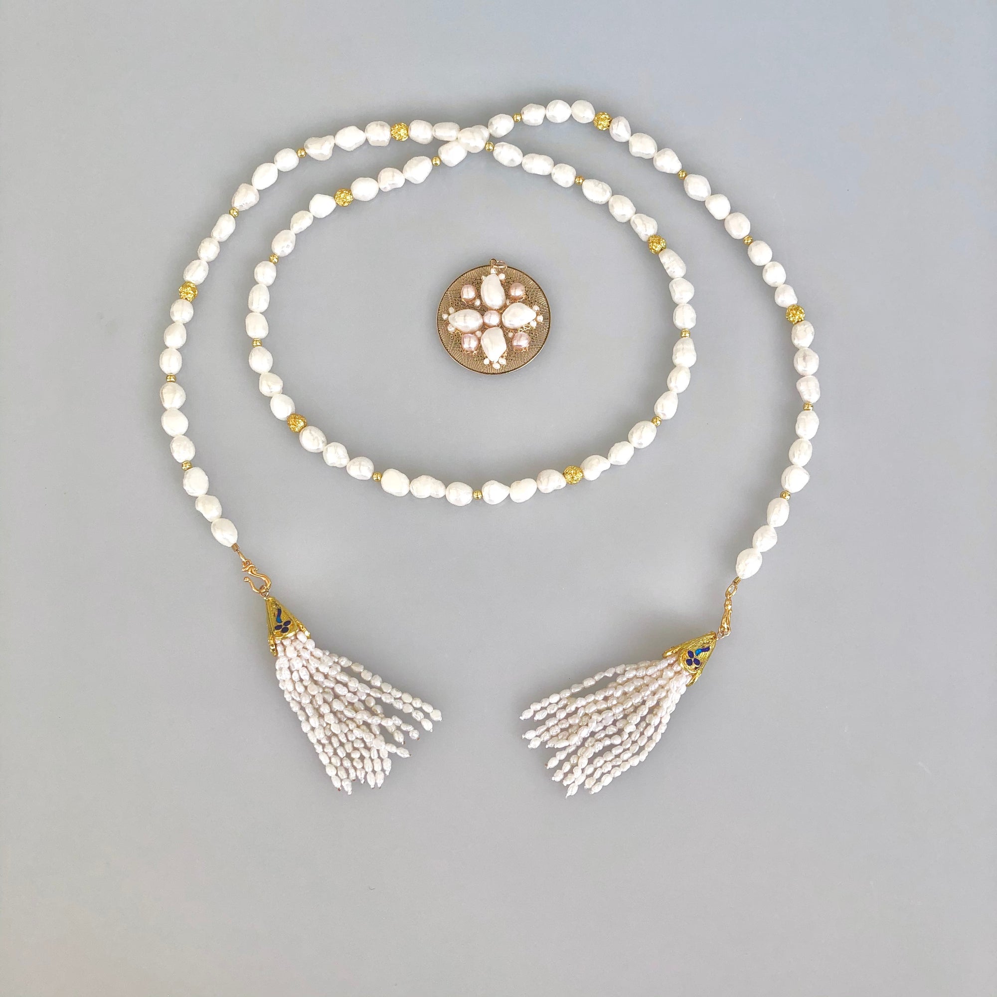 Multi-style Baroque Pearl Lariat Necklace Set