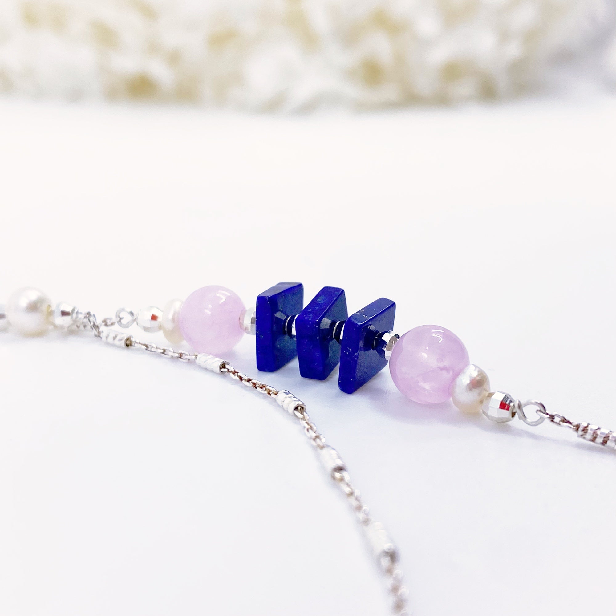 Yun Boutique The Nine Purple Gemstone and Flower Necklace