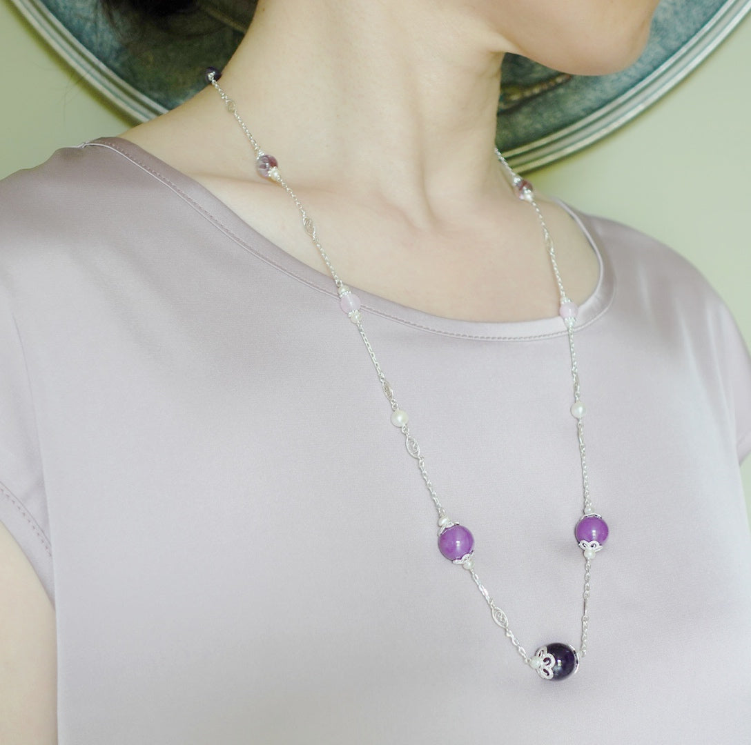 Yun Boutique The Nine Purple Gemstone Necklace