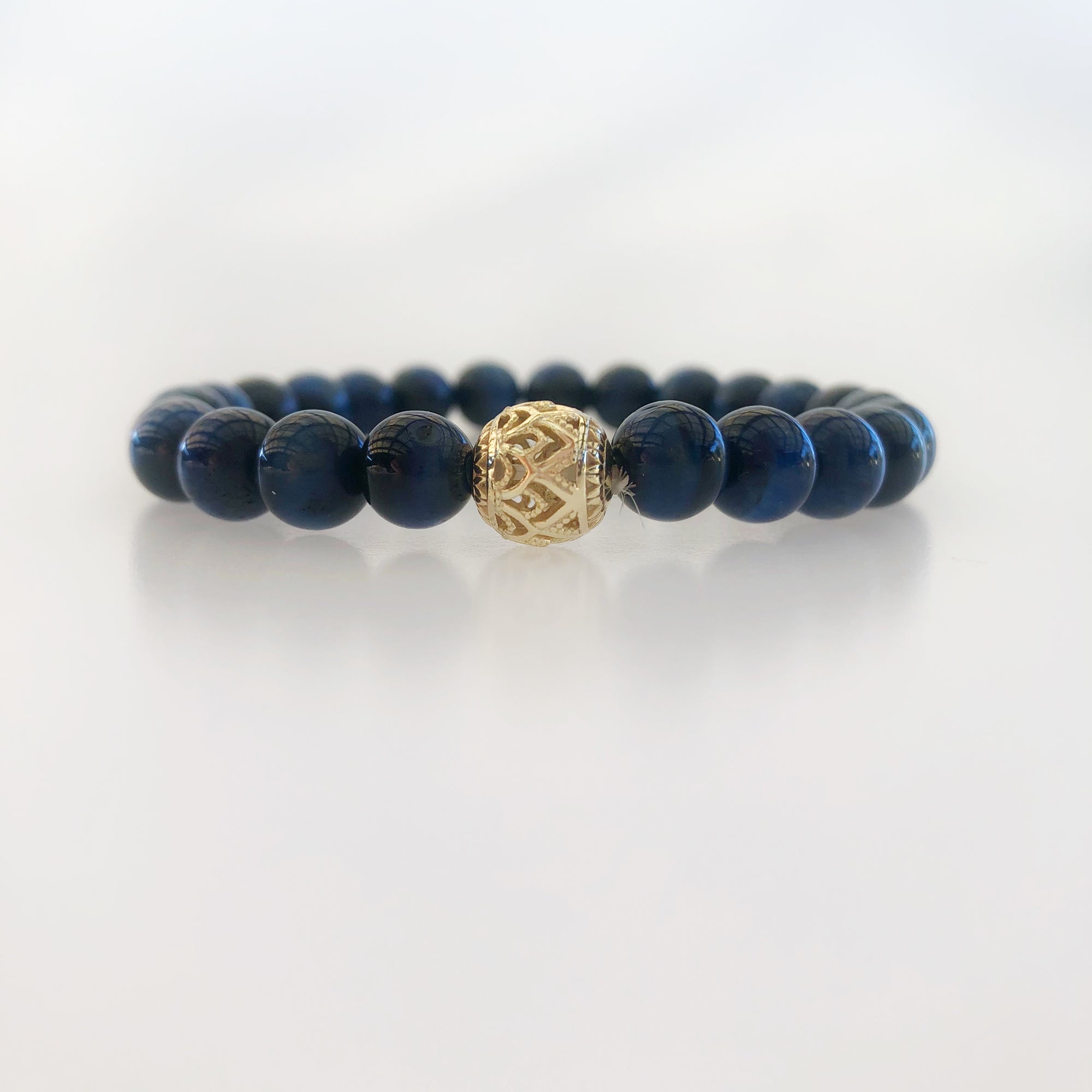 Beaded Kyanite Lotus Bracelet