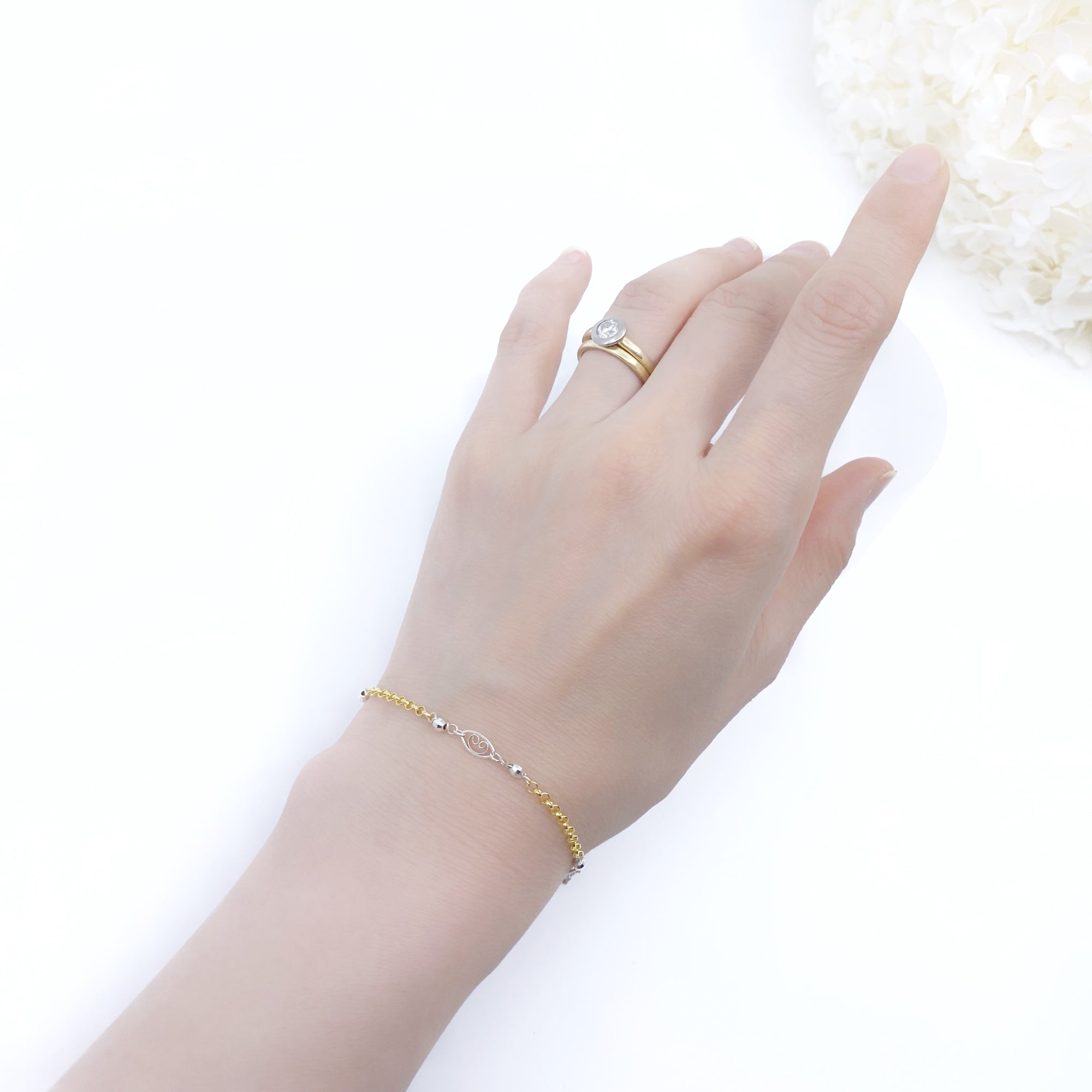 Gold and Silver Auspicious Chain Bracelet - Yun Boutique