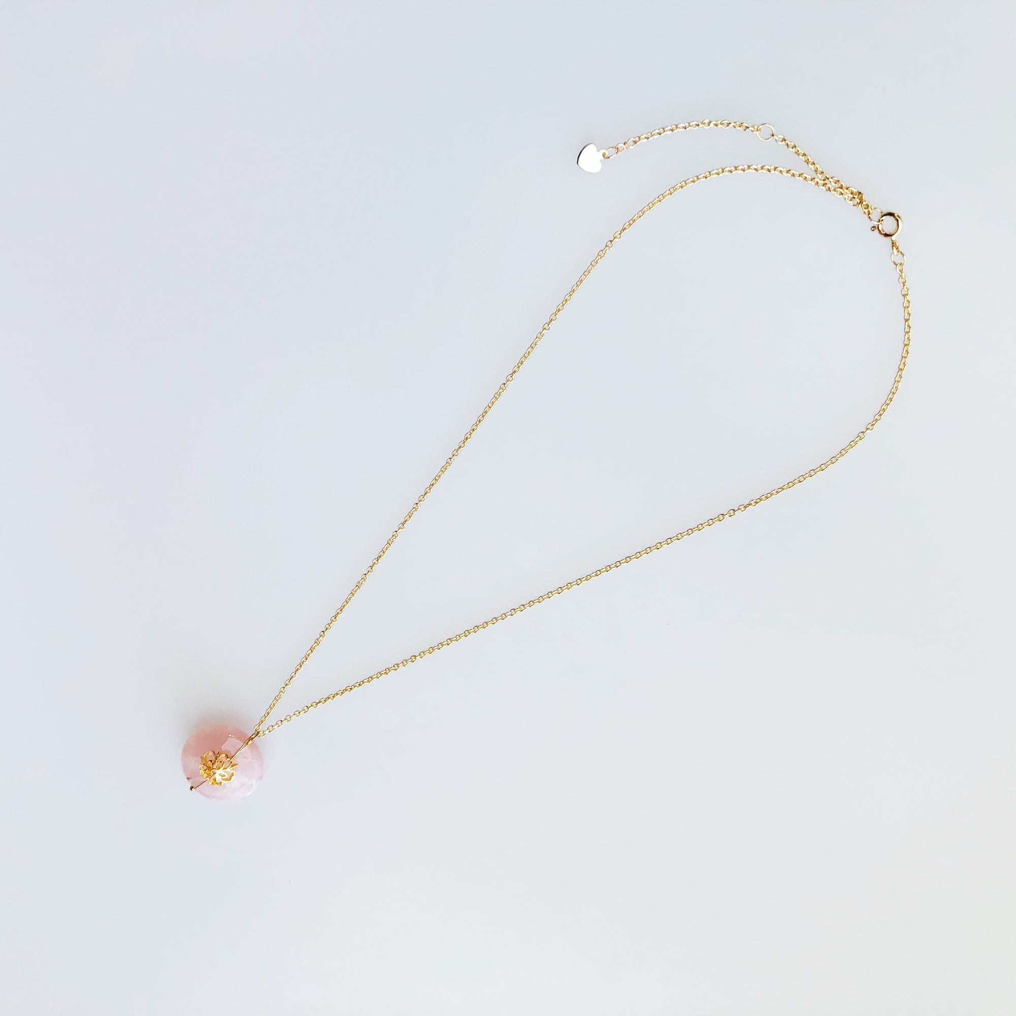 Plum Blossom Necklace in Rose Quartz