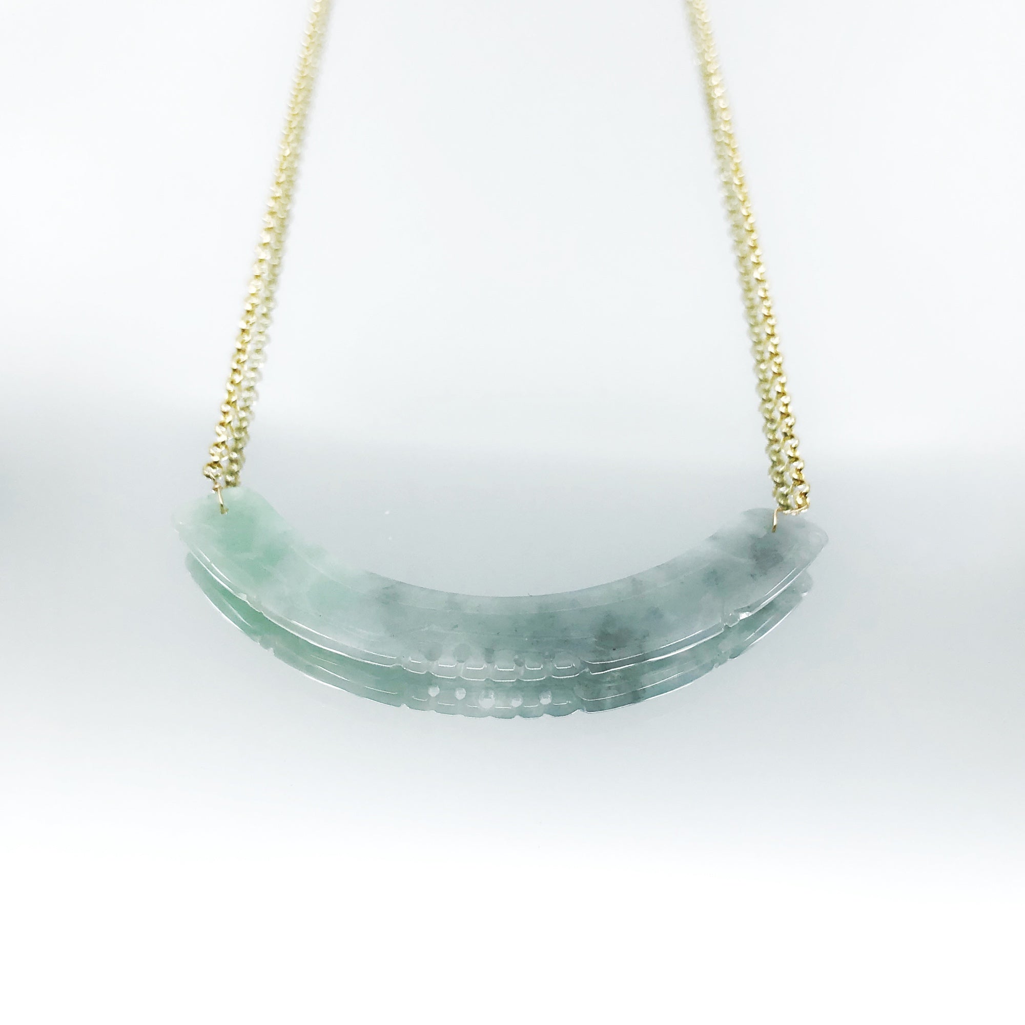 Mint Green Jadeite Huang Necklace - Yun Boutique