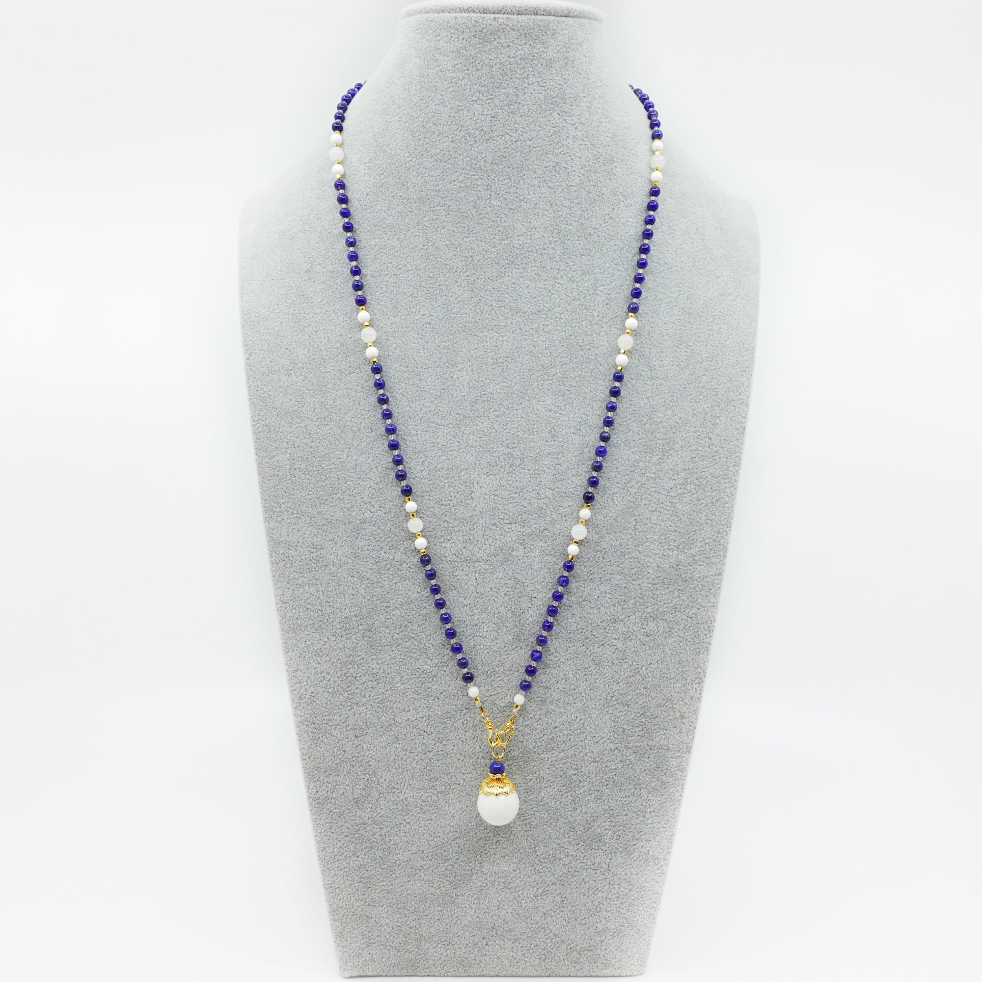 Return to Origin 4mm Lapis Pendant Necklace - Yun Boutique