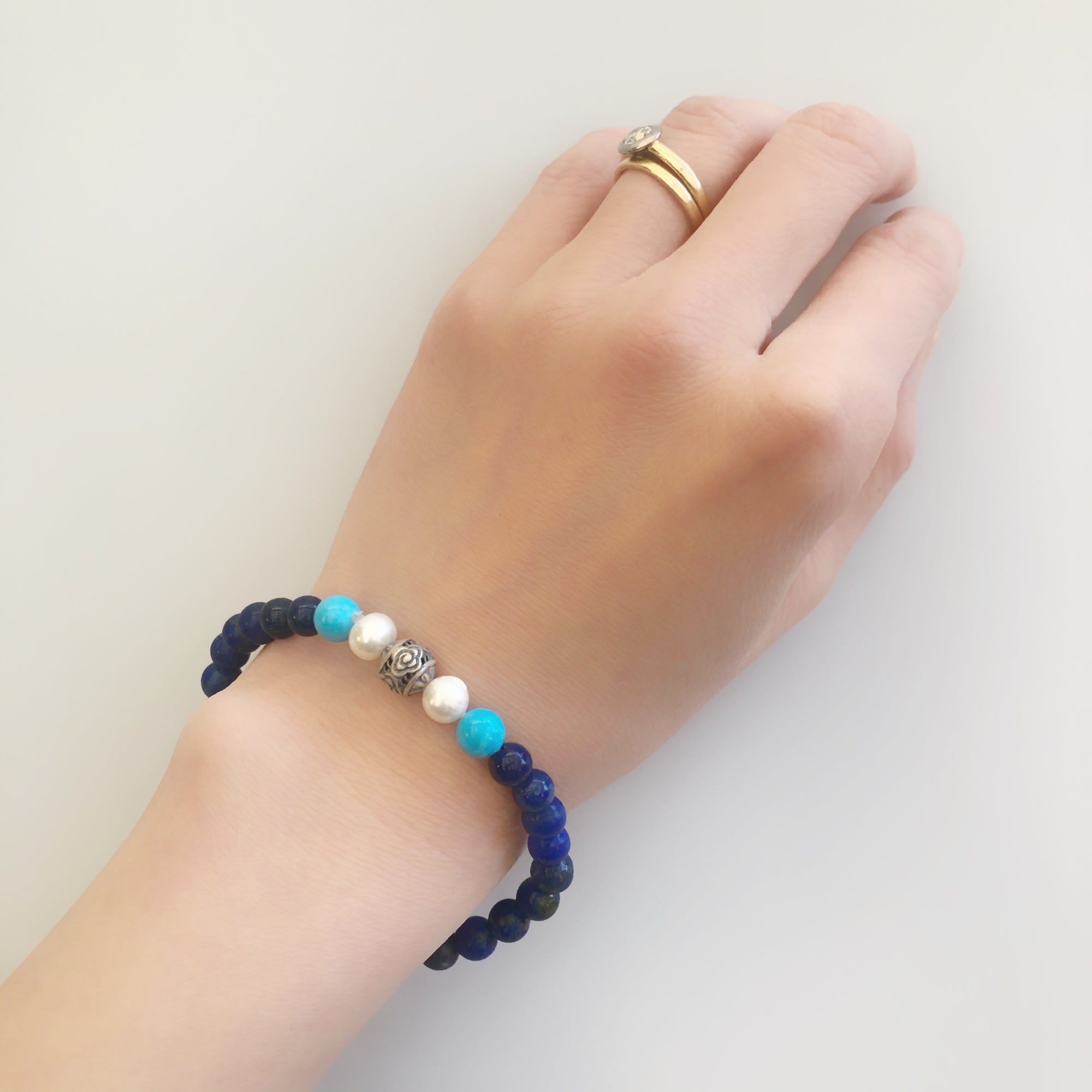 Reunion Beaded Lapis Bracelet - Yun Boutique