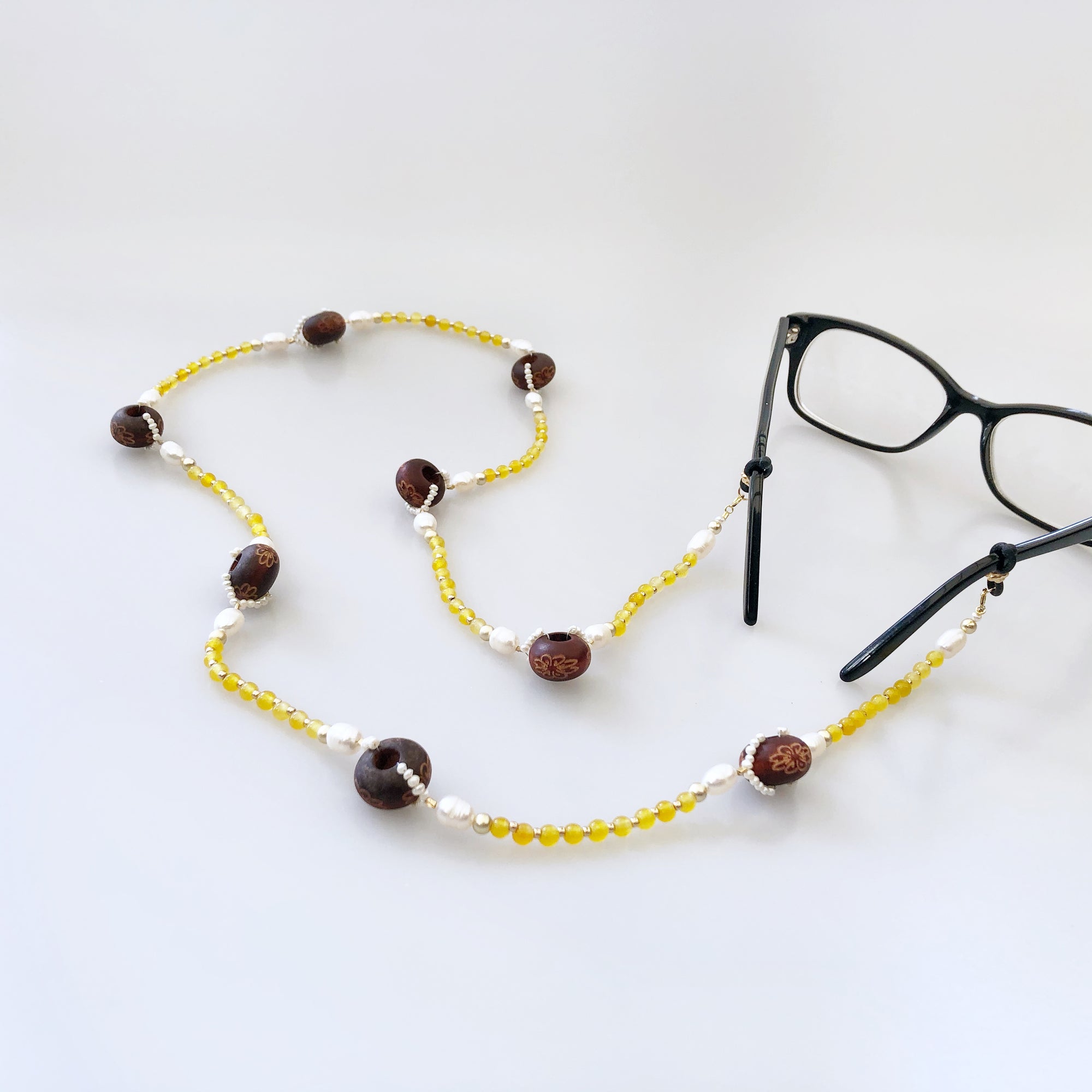 Return to Origin Yellow Jade Beaded Necklace