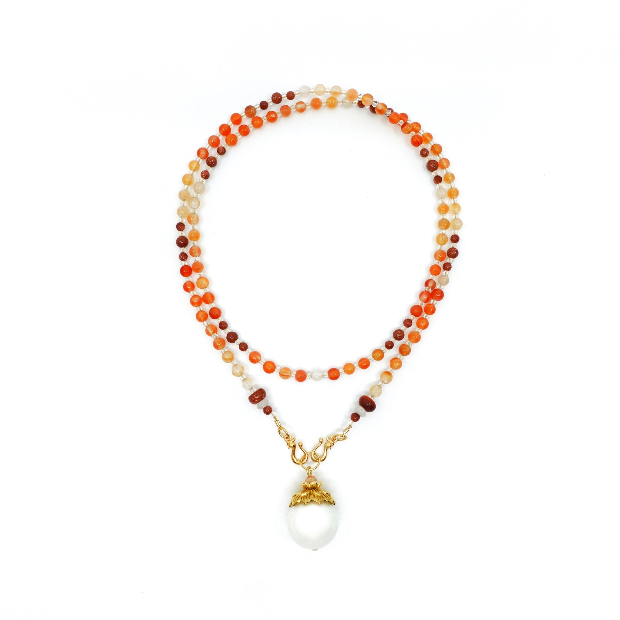 Return to Origin 4mm Carnelian Necklace - Yun Boutique