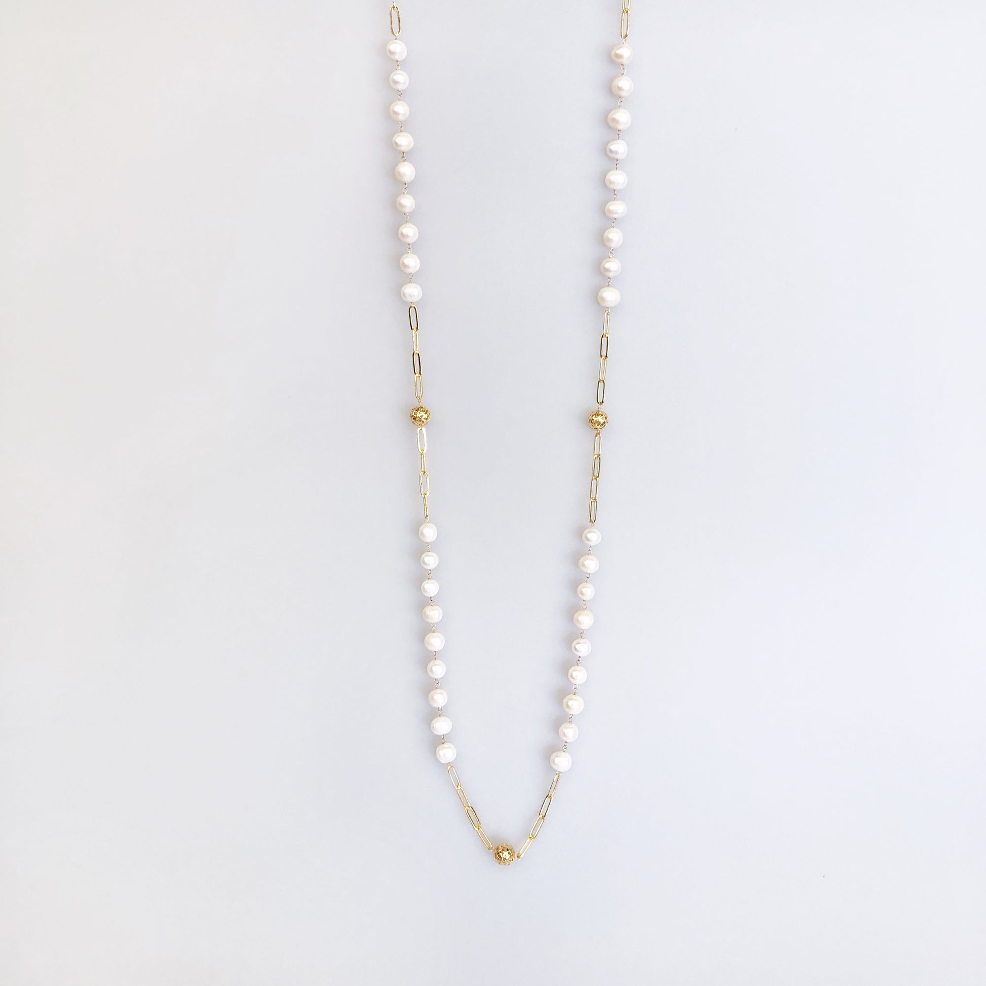 The Cloud Long Pearl Necklace - Yun Boutique