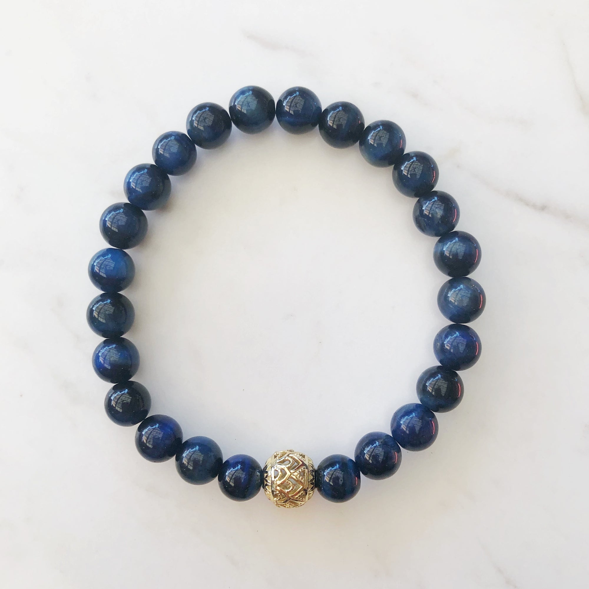 Beaded Kyanite Lotus Bracelet