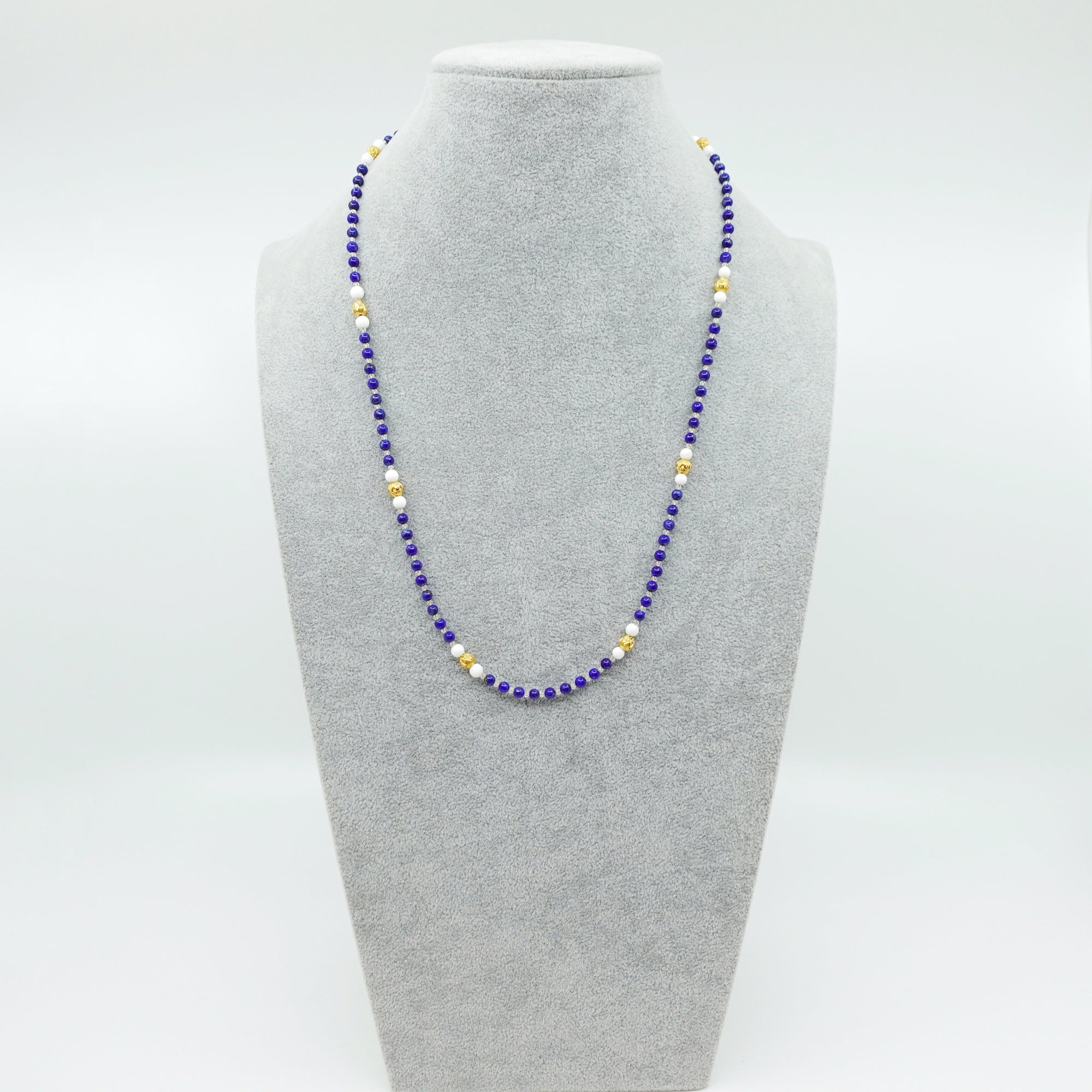 Return to Origin 4mm Lapis Pendant Necklace - Yun Boutique