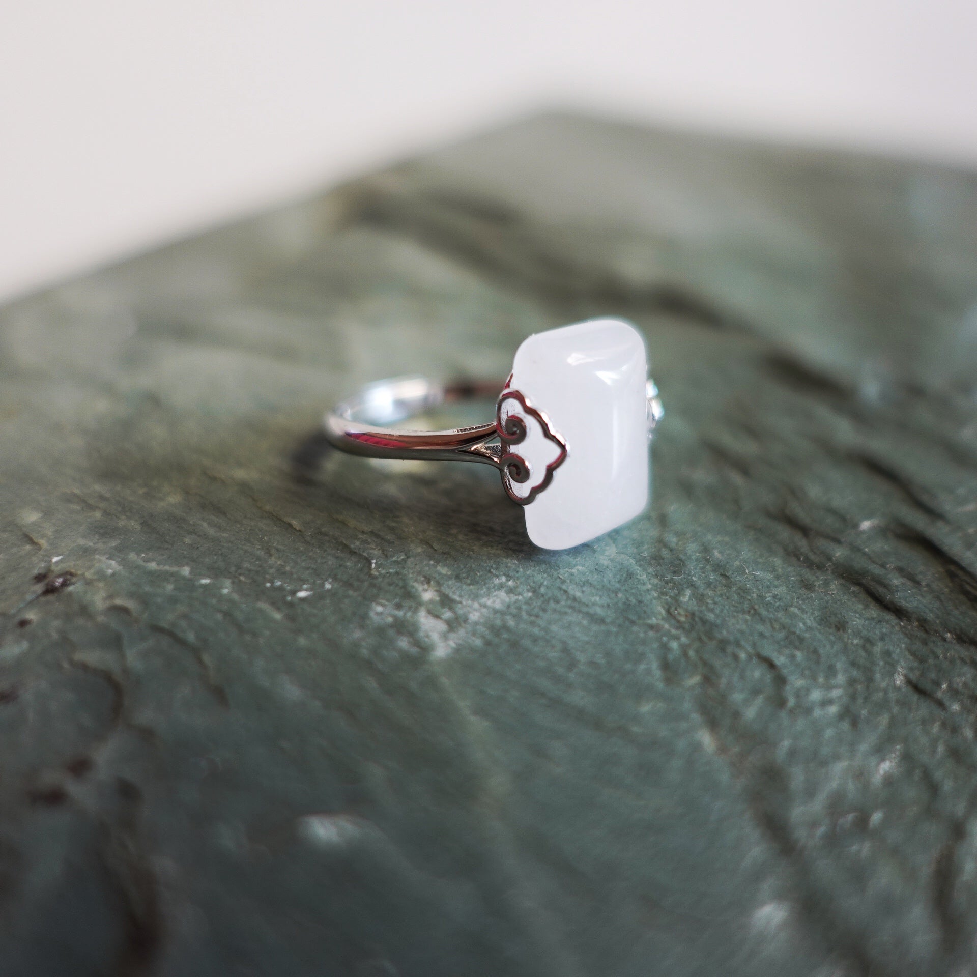 Crystal ring, cocktail ring, sterling silver ring, vintage ring, silver rings for women, rectangle ring, agate ring, handmade ring, real silver rings, 925 ring, boutique ring, Asian ring