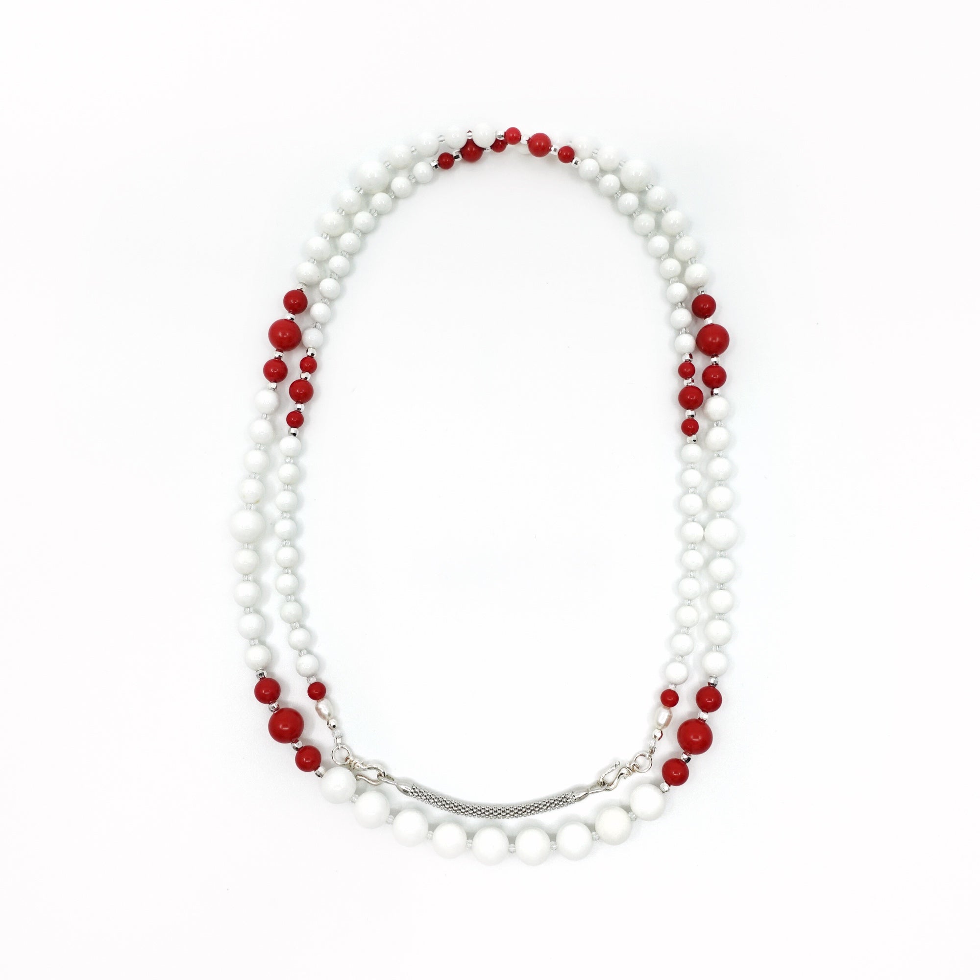 Return to Origin Tridacna and Red Coral Beaded Necklace - Yun Boutique