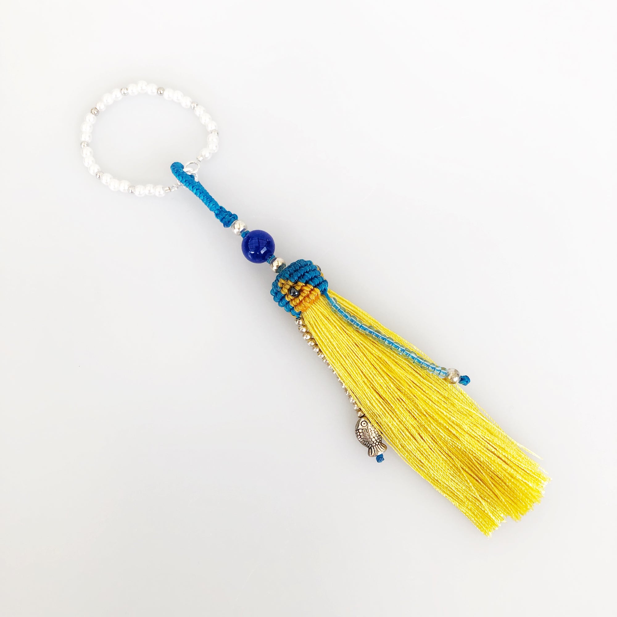 Yellow Silk Tassel Bag Accessory - Yun Boutique