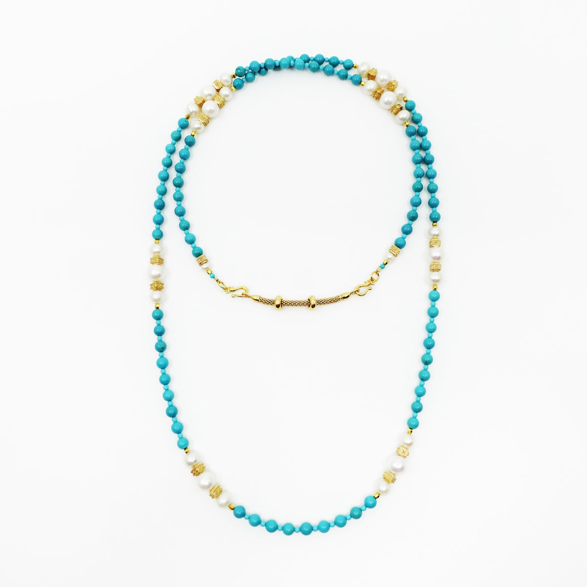 Return to Origin Natural Turquoise Beaded Necklace - Yun Boutique