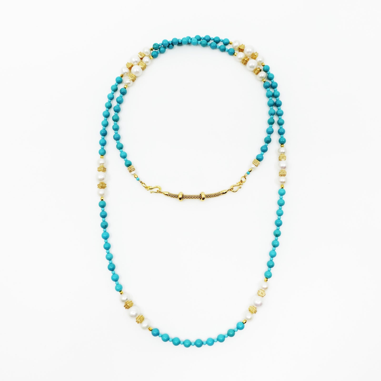 Return to Origin Natural Turquoise Beaded Necklace - Yun Boutique