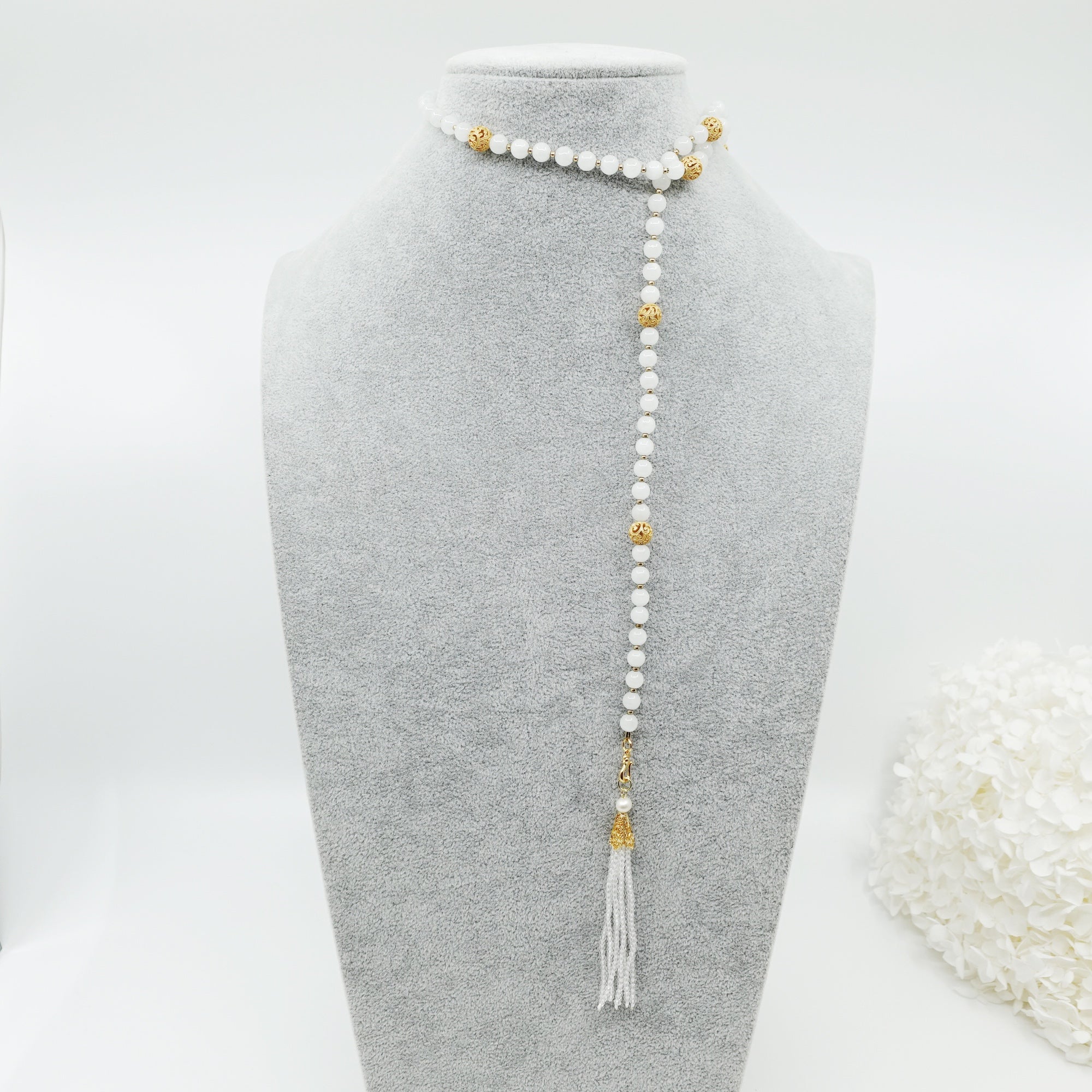 Return to Origin 6mm Moonstone Lariat Necklace Set - Yun Boutique