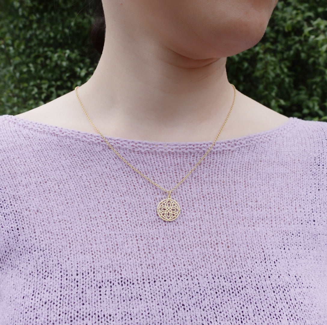 Auspicious Origin Small Pendant Necklace Gold - Yun Boutique