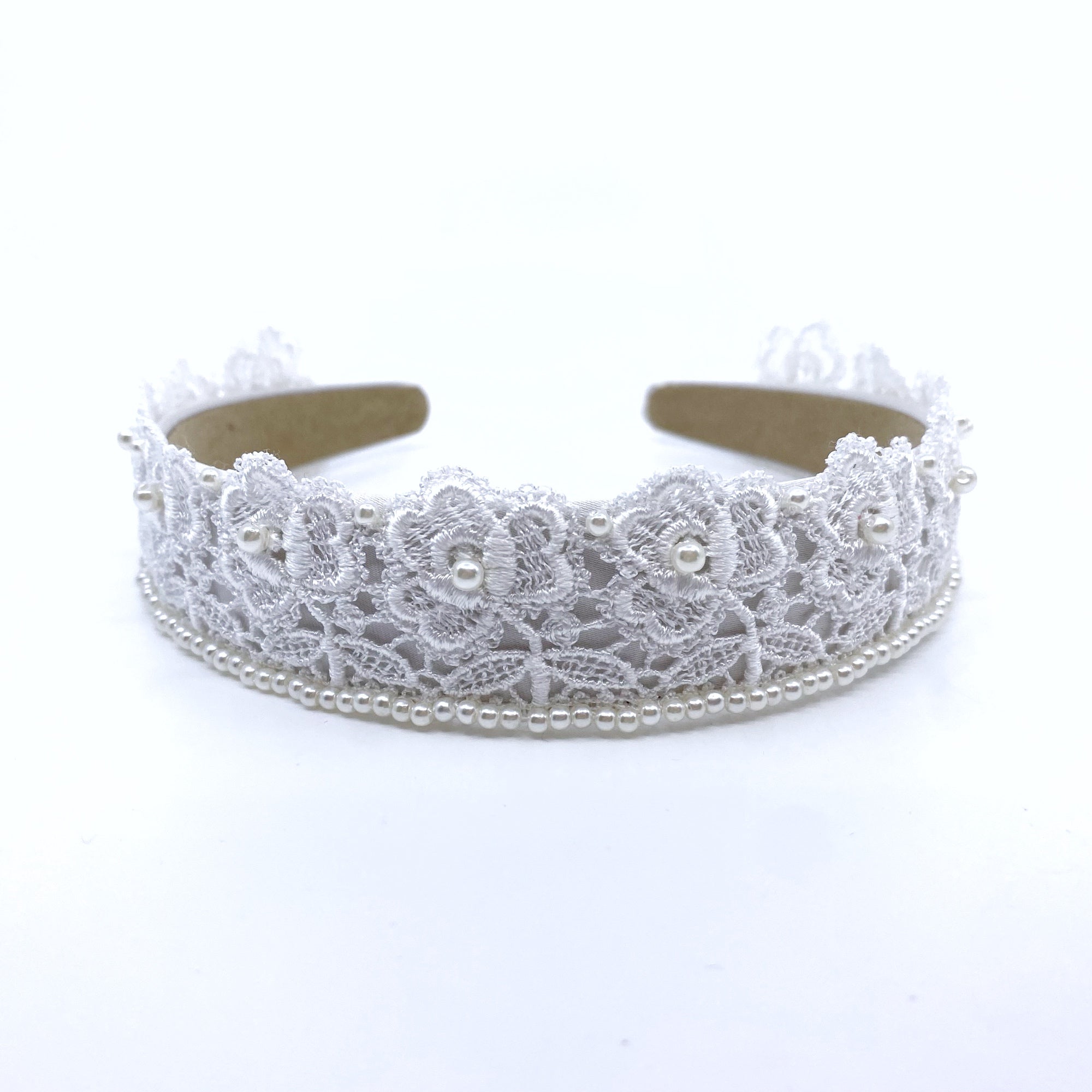 Yun Boutique Pearl and Flower Crown Bridal Headband