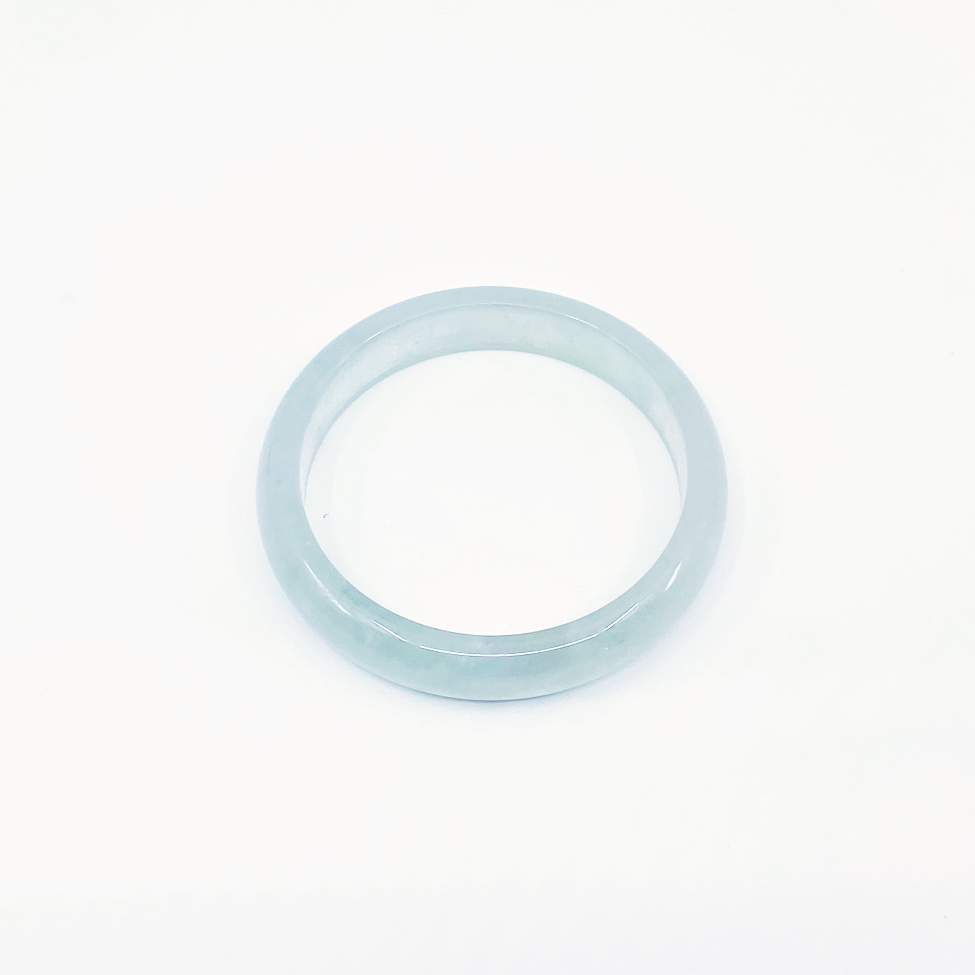 Yun Boutique Icy Green Cloudy Jade Stone Bangle