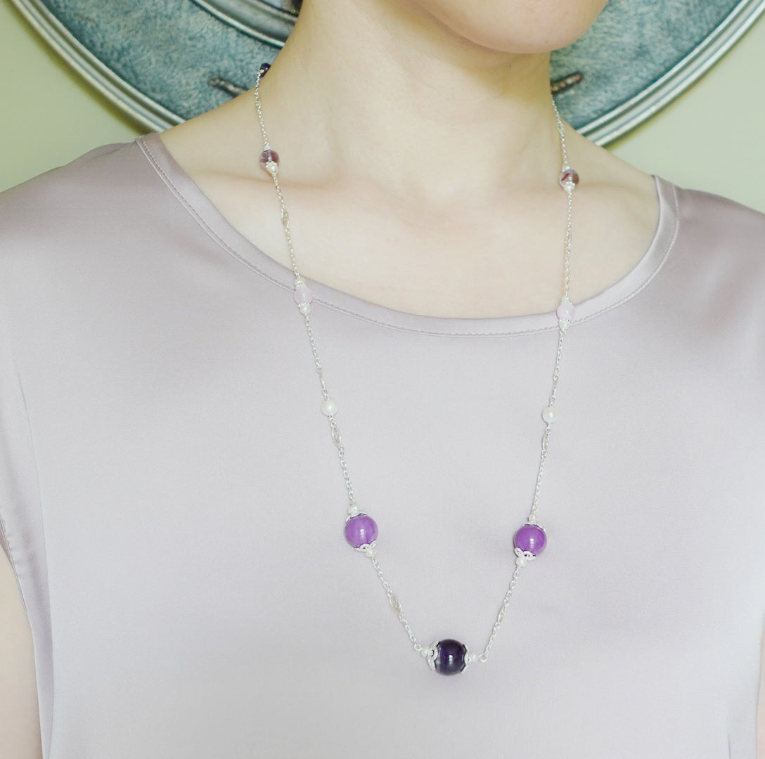 Yun Boutique The Nine Purple Gemstone Necklace