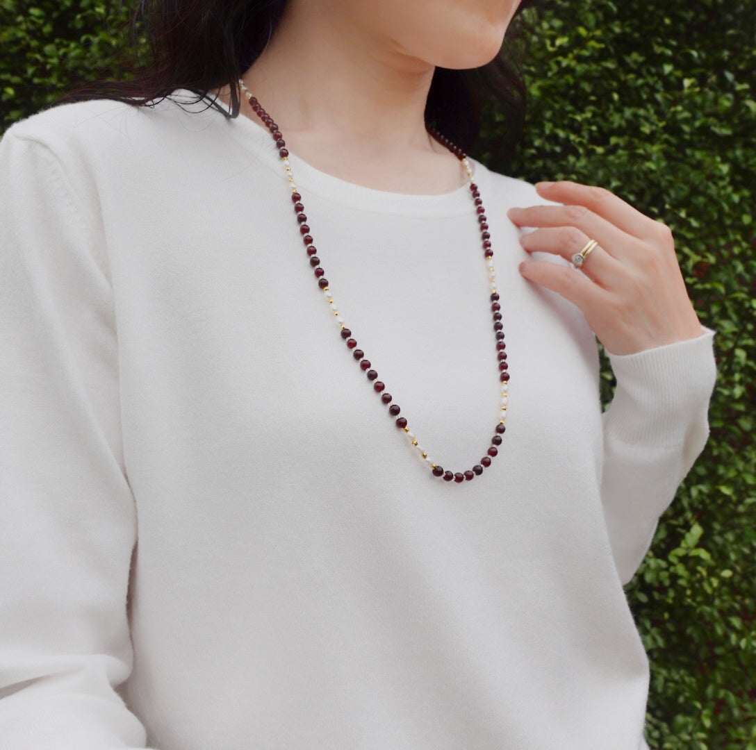 Return to Origin 4mm Garnet Necklace Set - Yun Boutique