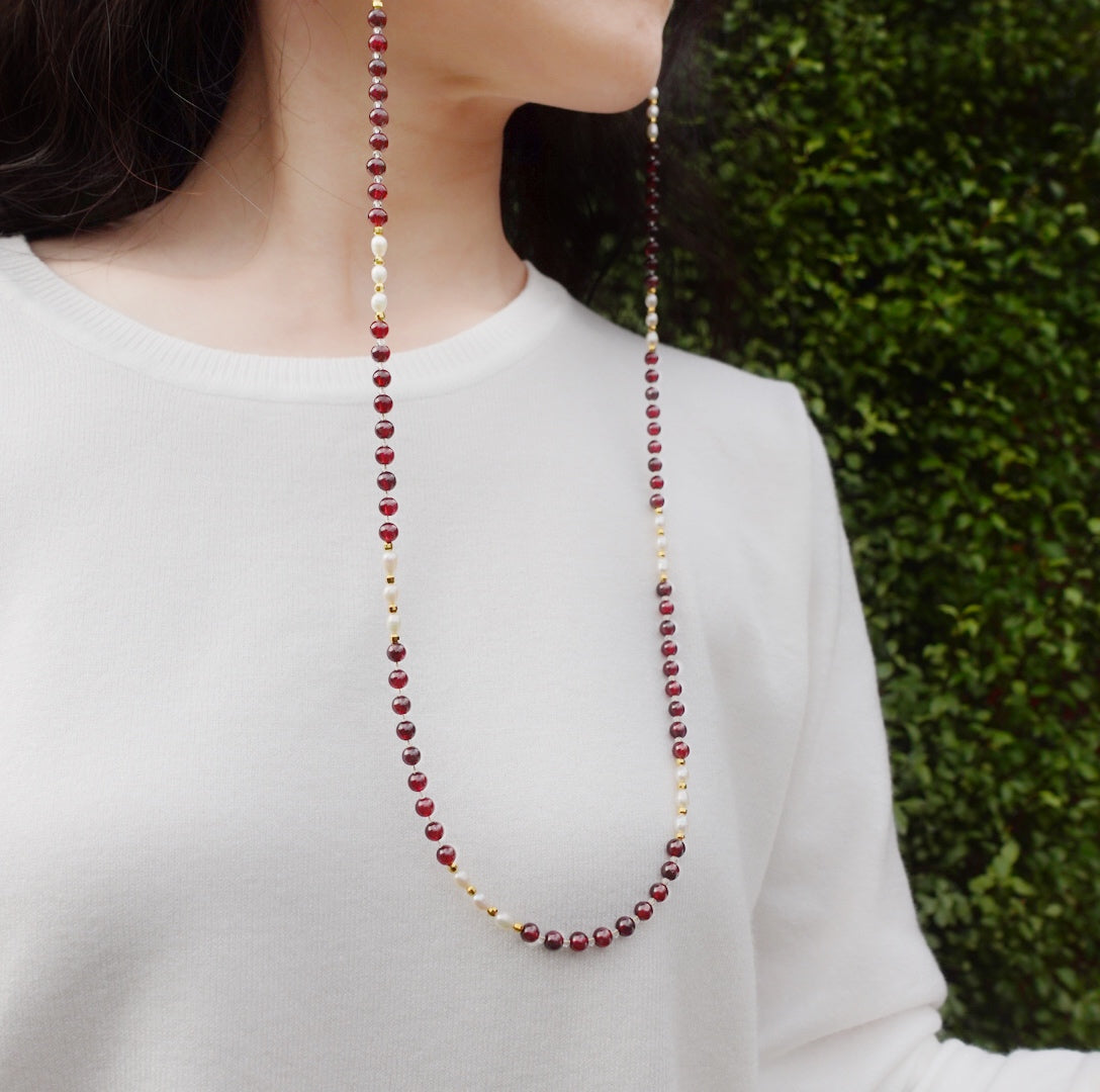 Return to Origin 4mm Garnet Necklace Set - Yun Boutique