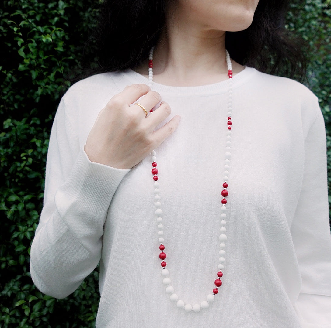 Return to Origin Tridacna and Red Coral Beaded Necklace - Yun Boutique