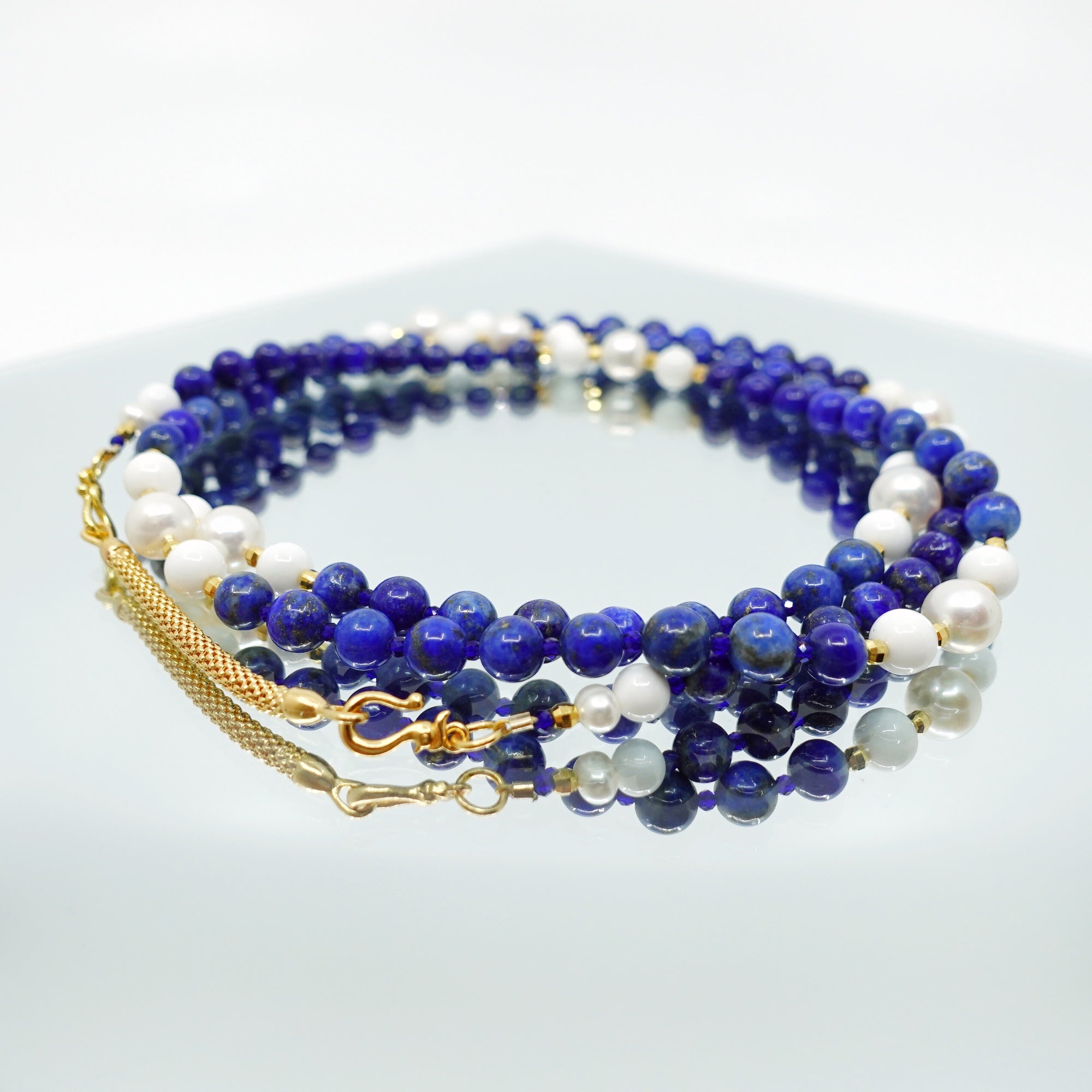 Return to Origin Beaded Lapis Necklace - Yun Boutique