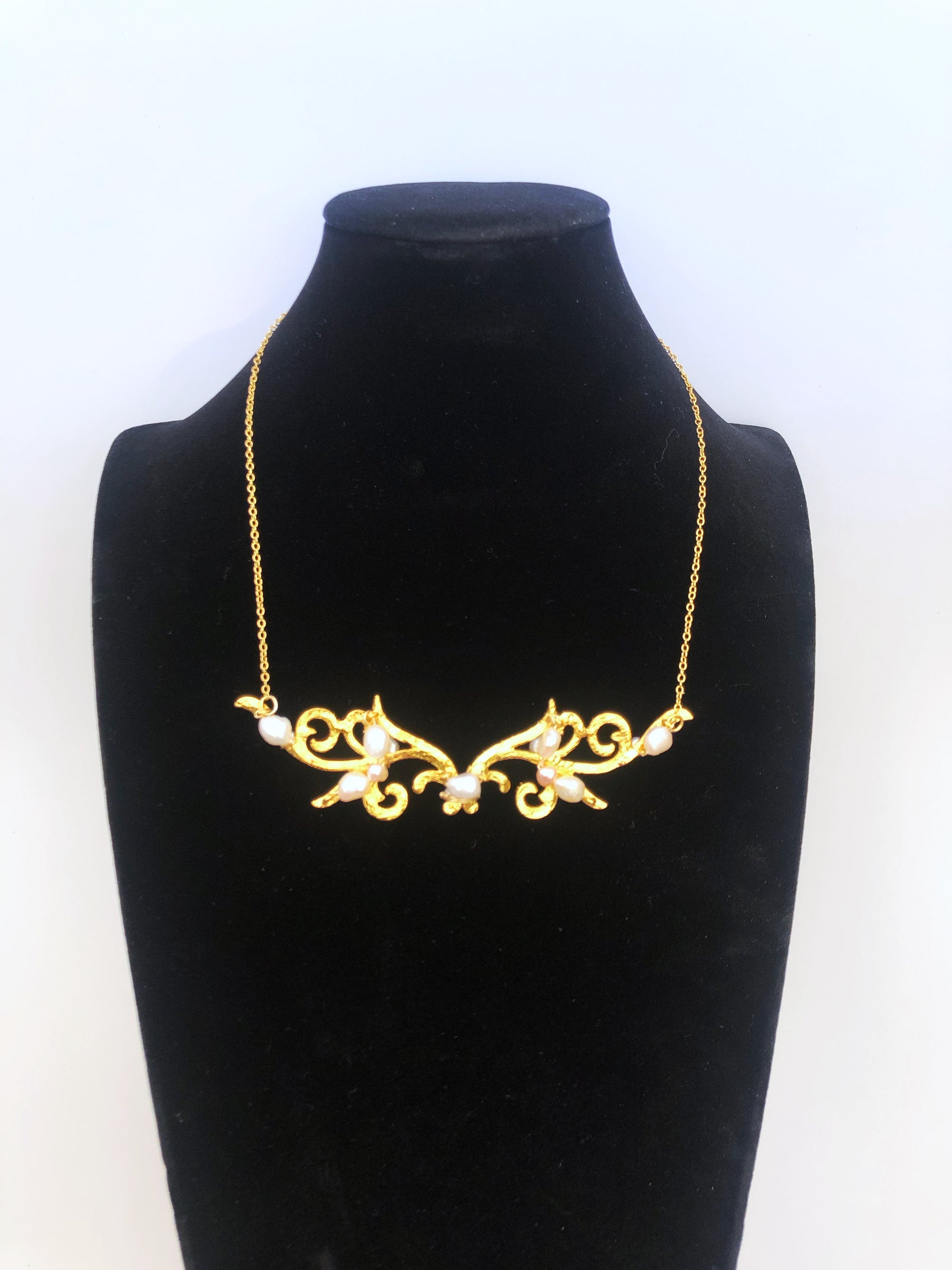 Yun Boutique Gold Enamel Wing Necklace