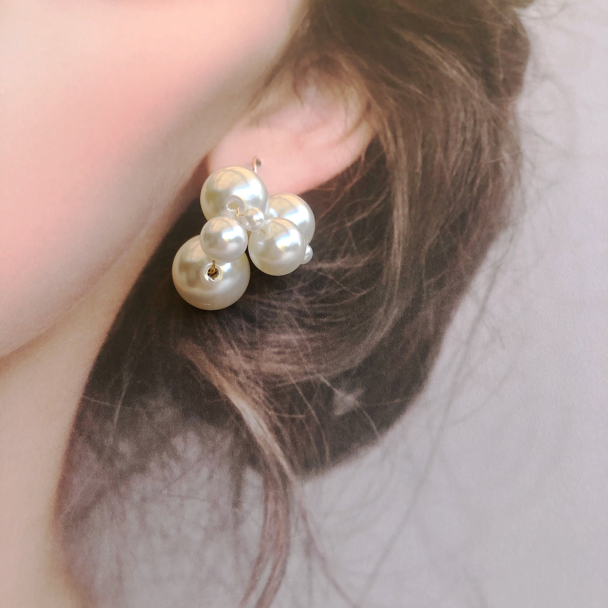 Pearl Cluster Earrings - Yun Boutique