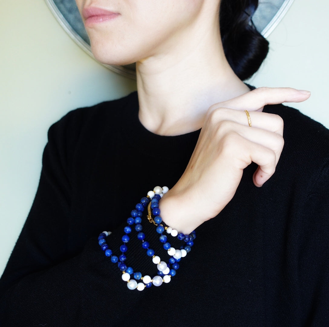 Return to Origin Beaded Lapis Necklace - Yun Boutique