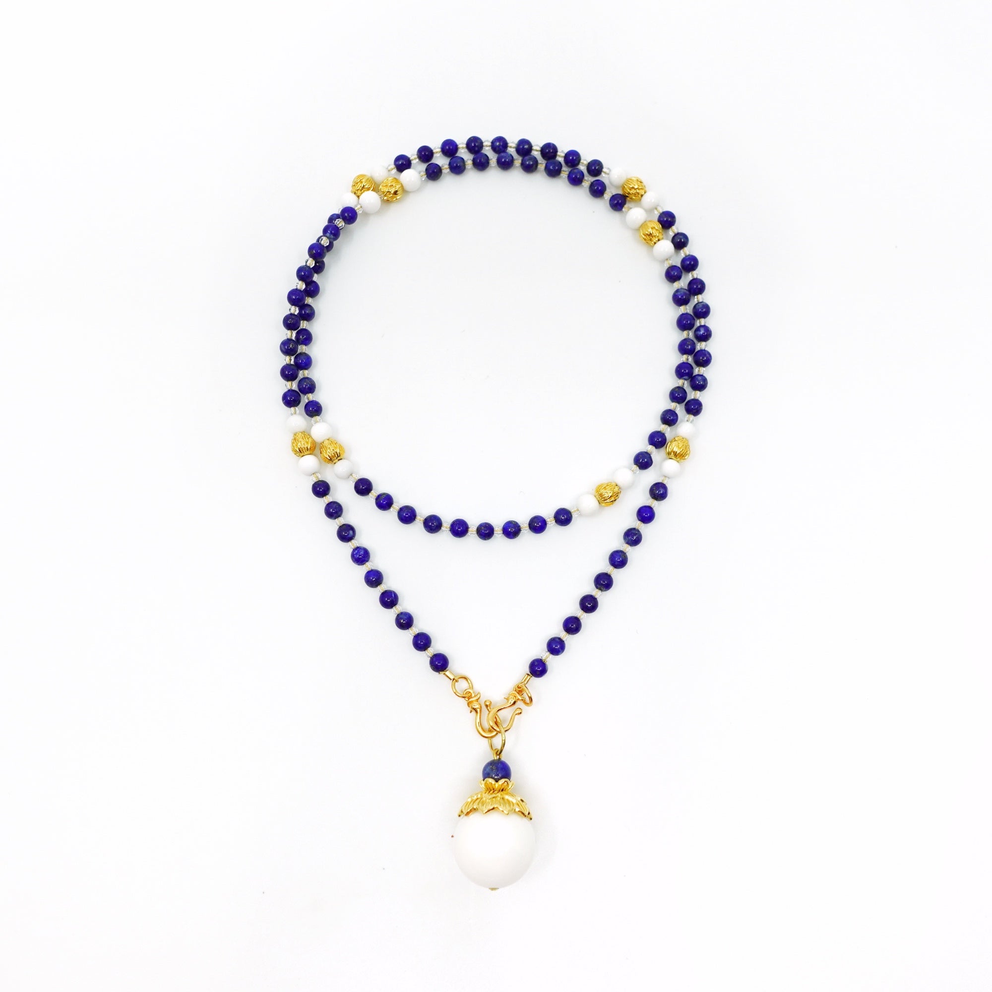 Return to Origin 4mm Lapis Pendant Necklace - Yun Boutique