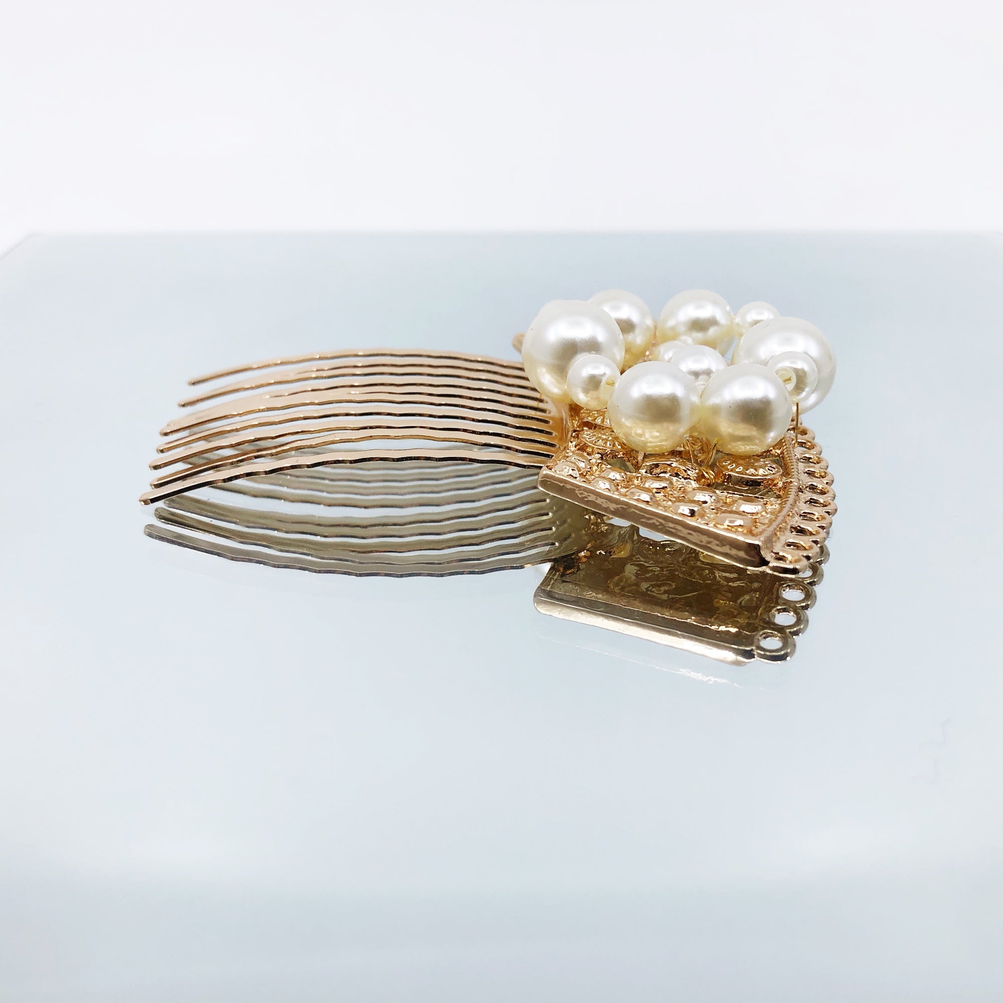 Gold Fan Hair Comb - Yun Boutique