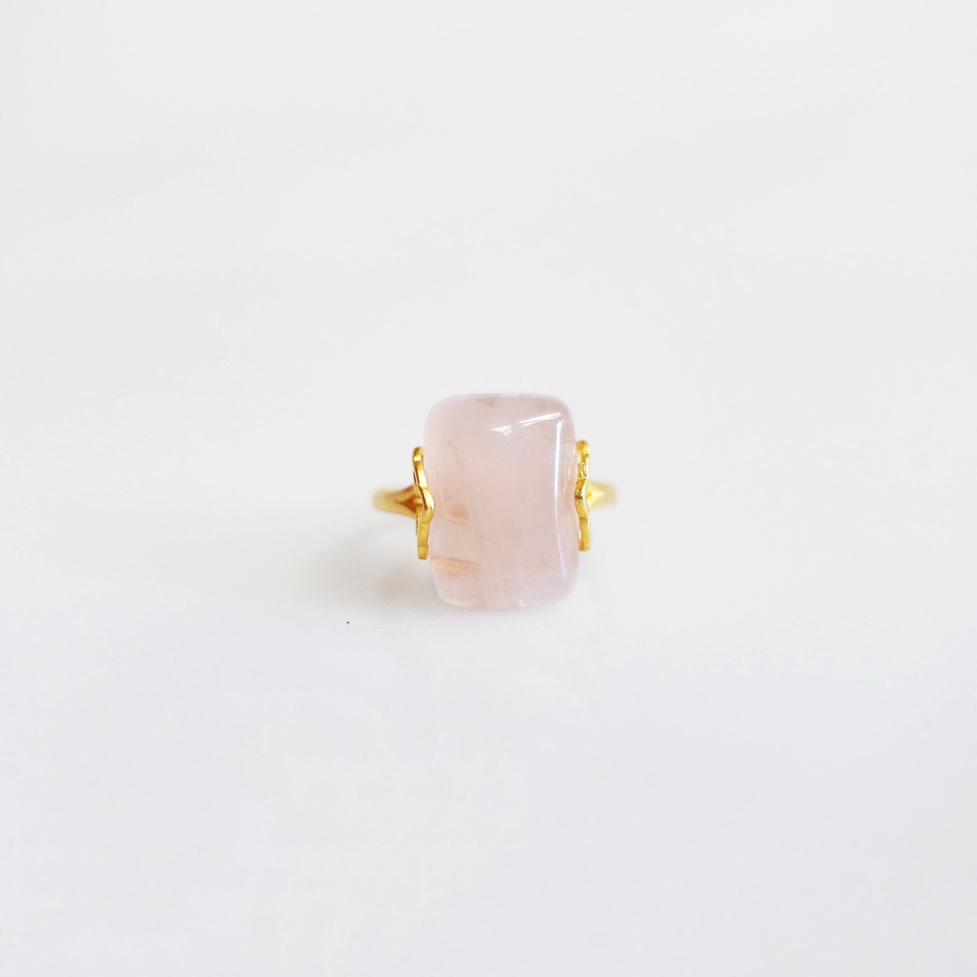 Handmade Ring, Rose Quartz Ring, Gemstone ring, Crystal Ring, Gold Ring, Quartz Ring, Rectangle Ring, Cocktail Ring, Gem Rings, Gemstone rings for women, Boutique Ring, Asian Ring, Women's gold rings, Sterling Silver Ring, Yun Boutique Ring