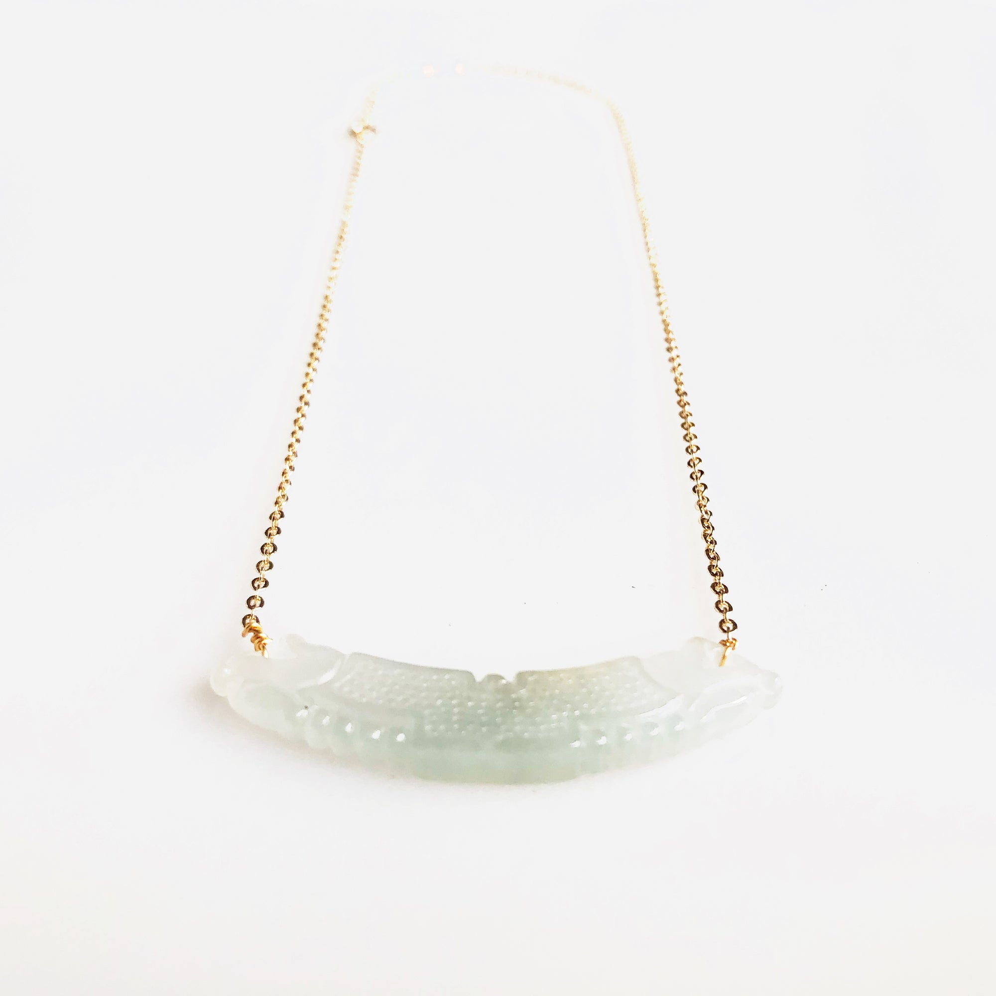 Mint Green Jadeite Huang Necklace