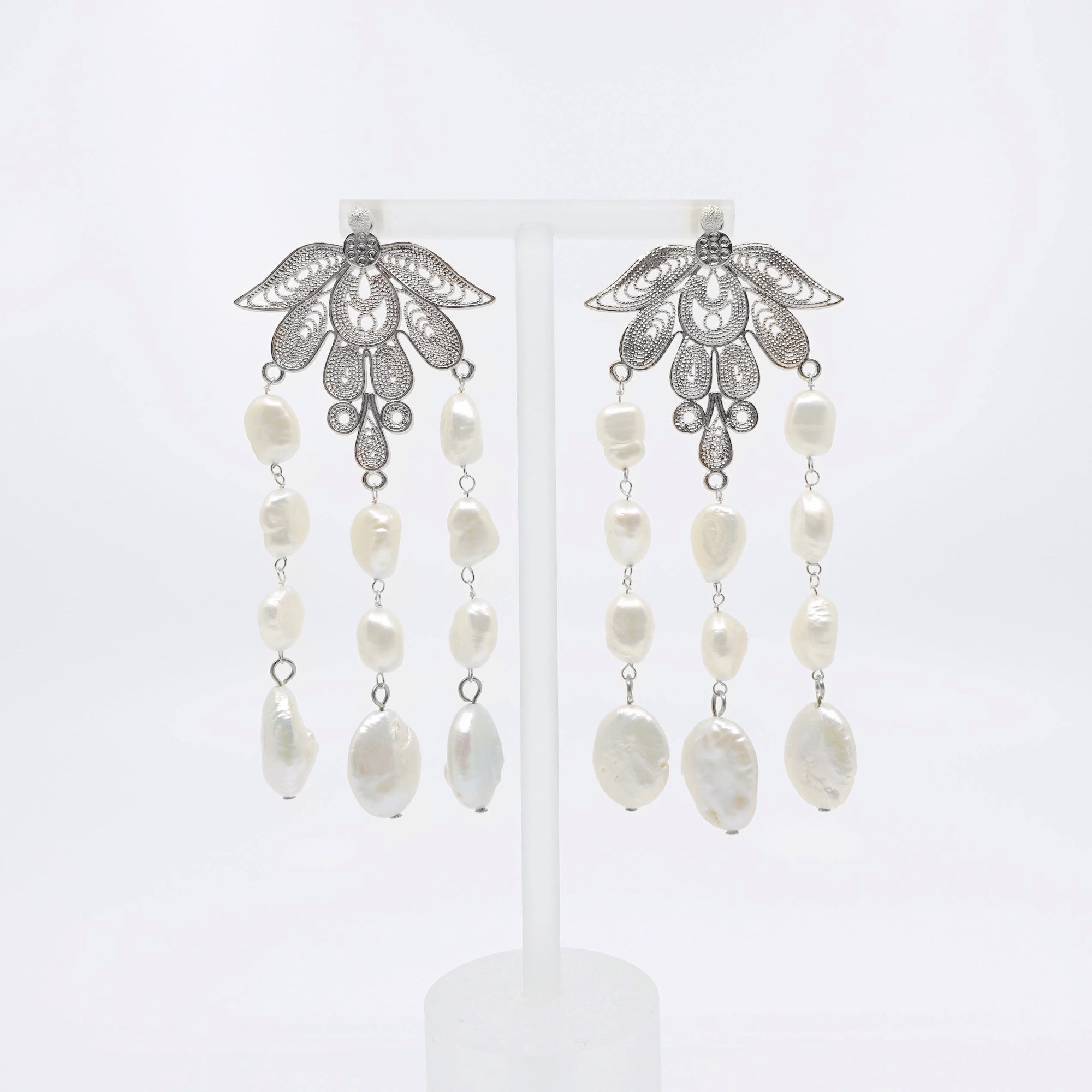 Silver Phoenix Statement Necklace and Earrings Set - Yun Boutique