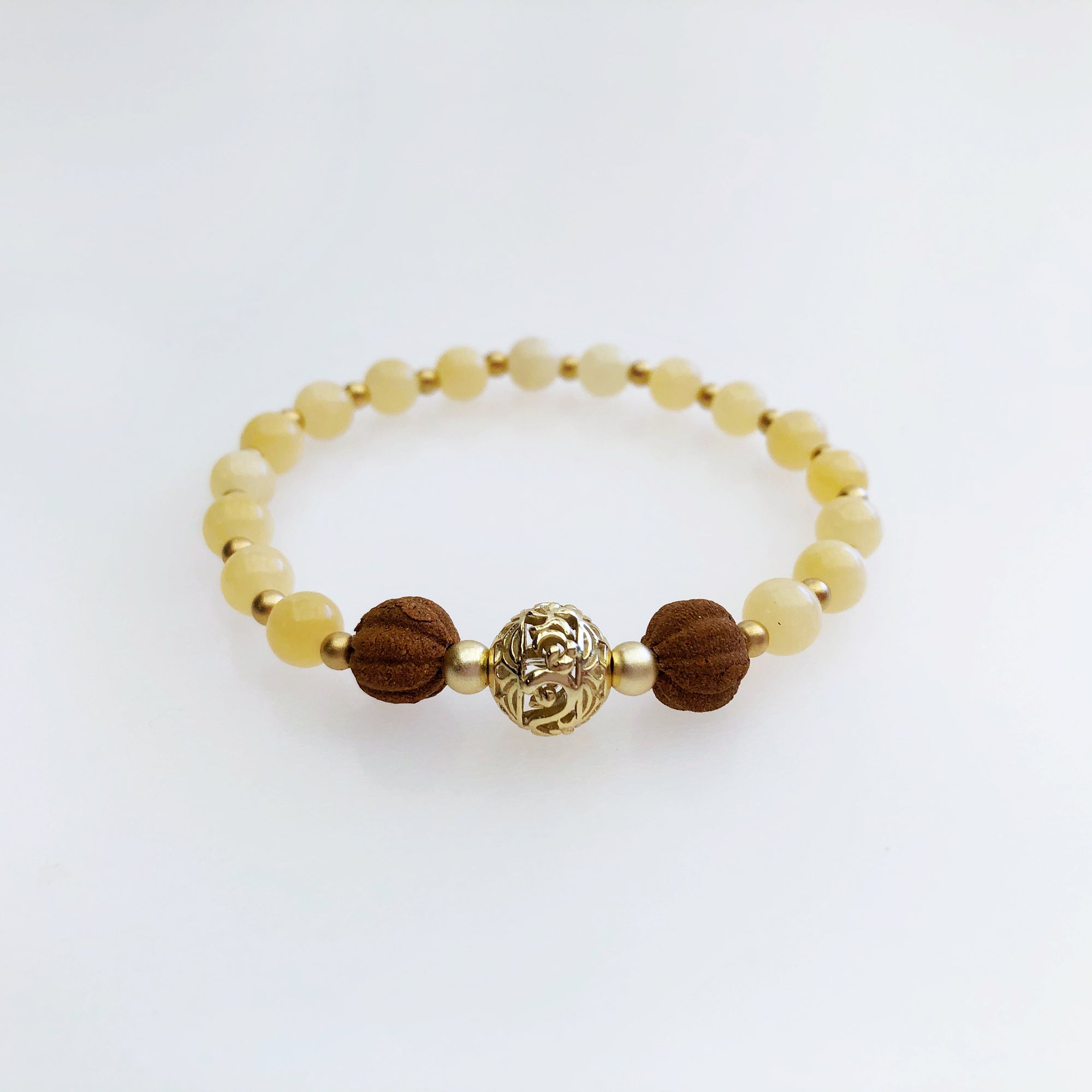 Beaded Amber Herbal Bracelet