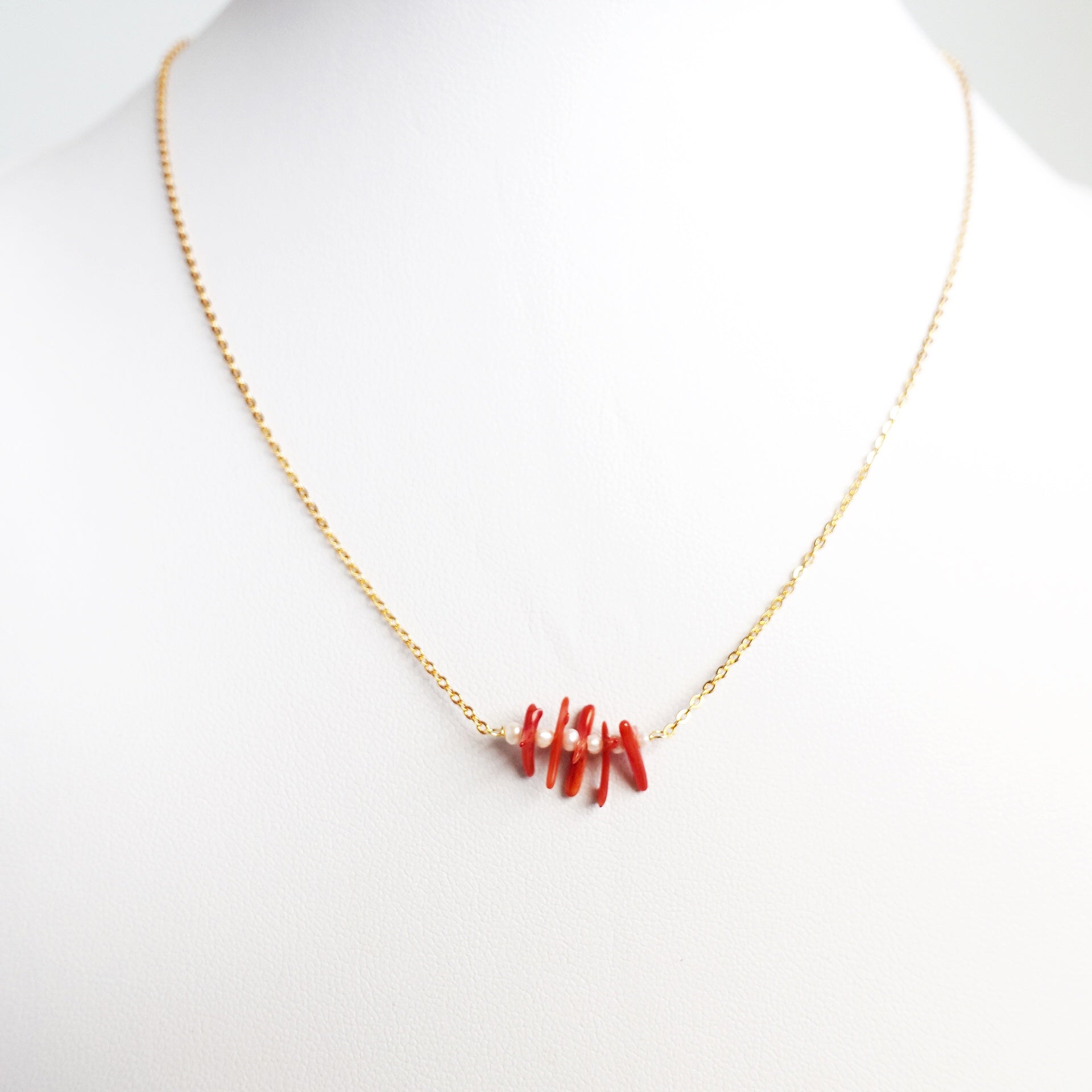 Natural Red Coral Necklace - Yun Boutique