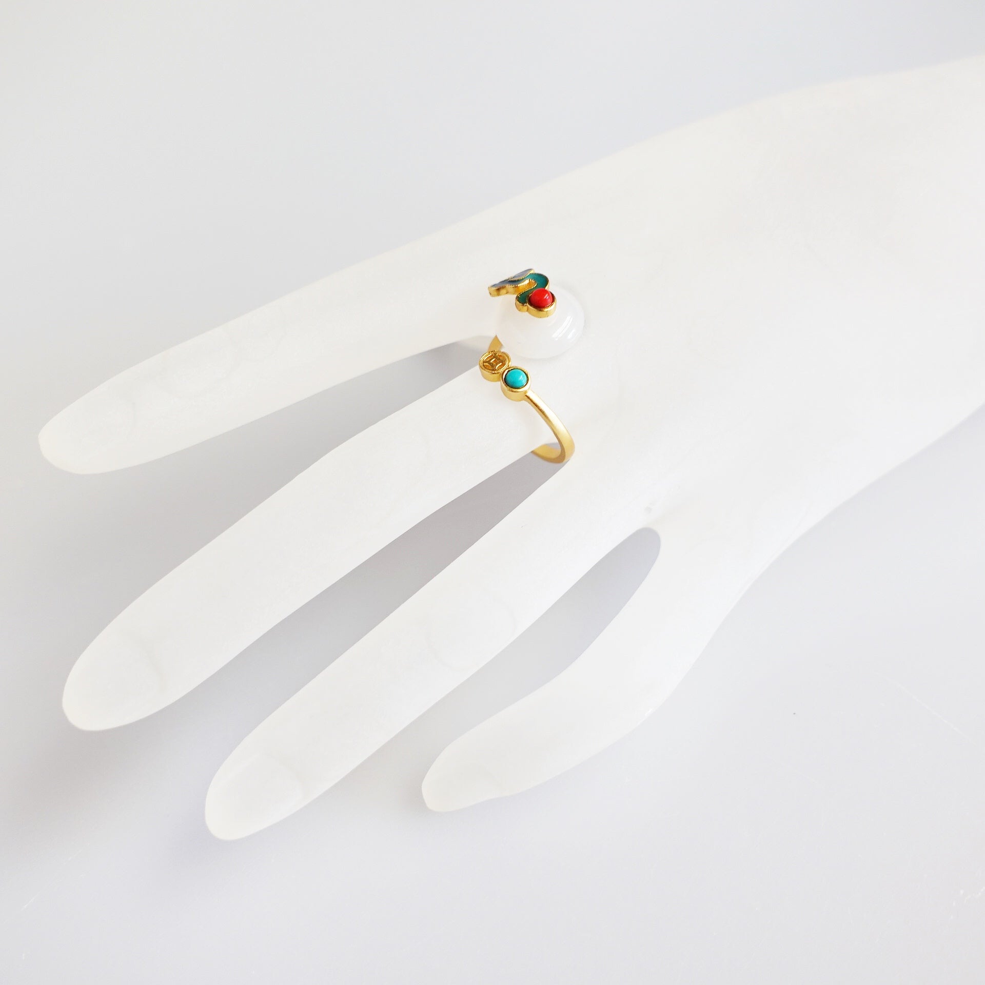 Auspicious White Jade Ring | Yun Boutique