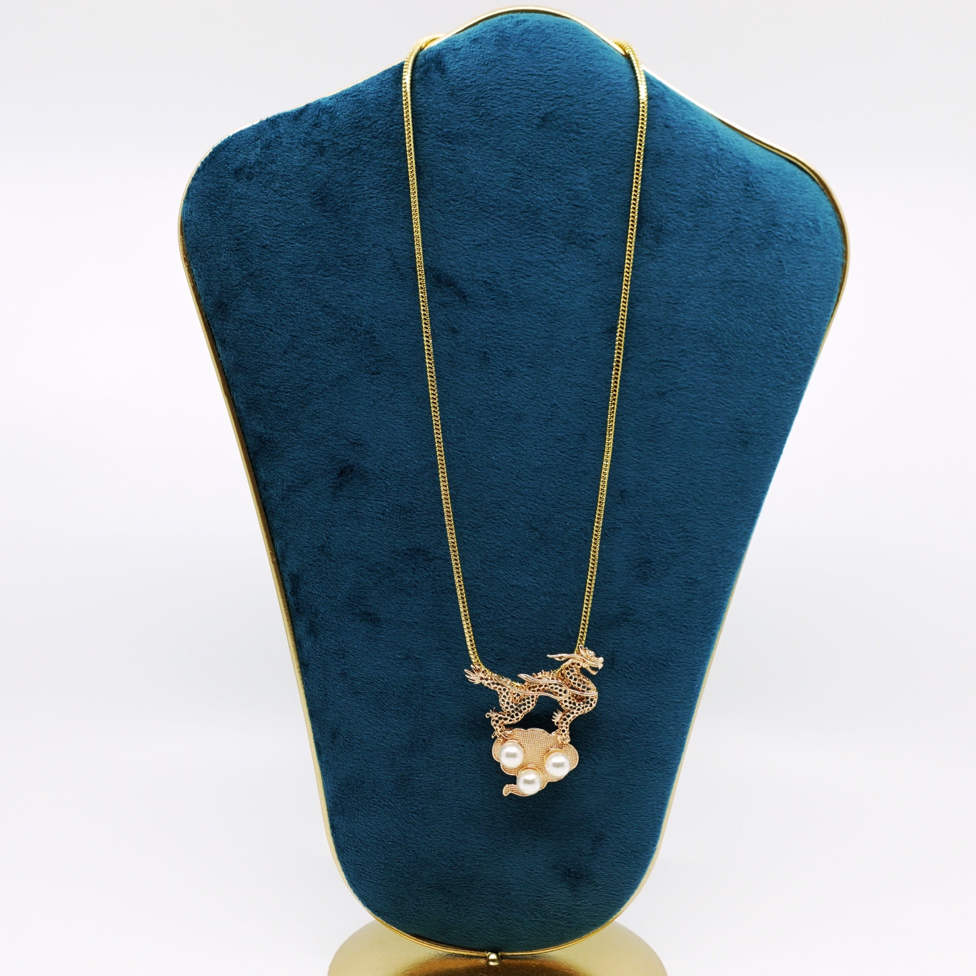 Gold Dragon Pendant Necklace - Yun Boutique