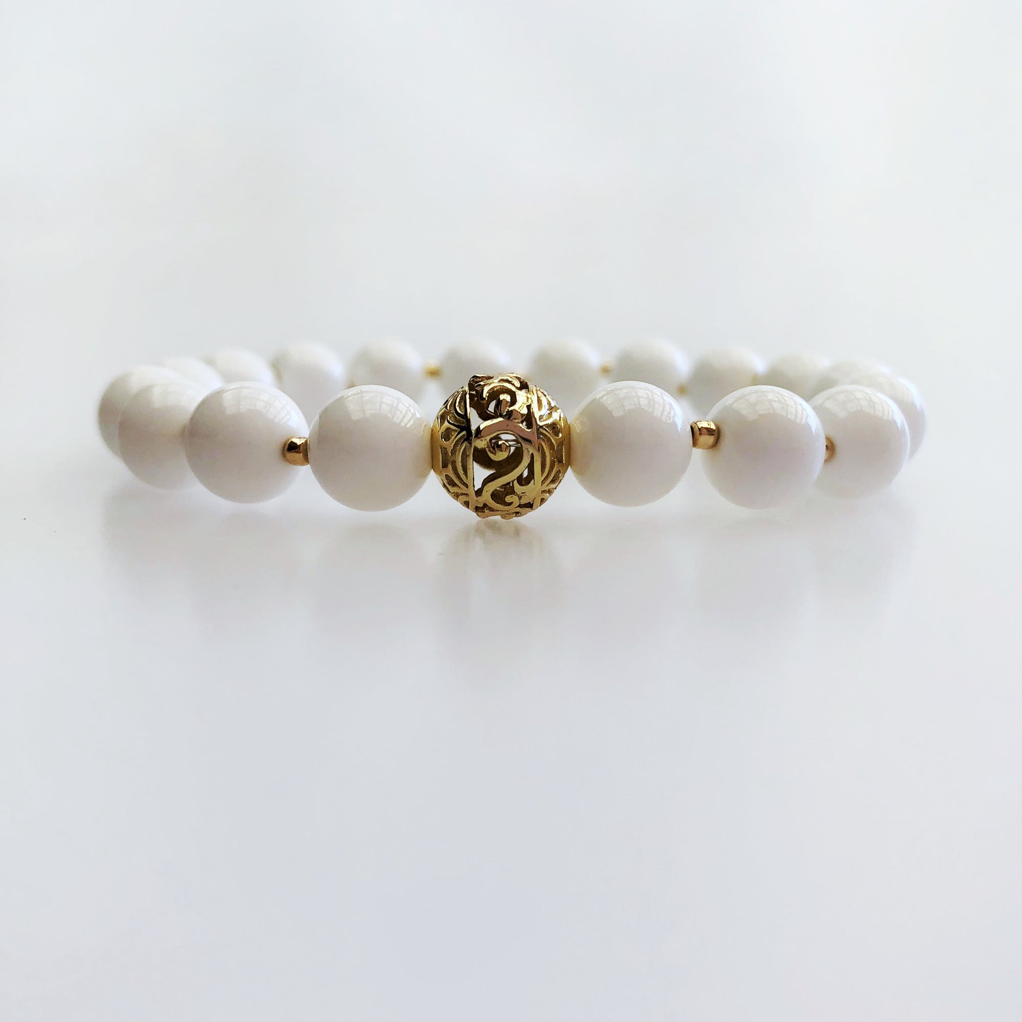 Auspicious Beaded Tridacna Bracelet - Yun Boutique