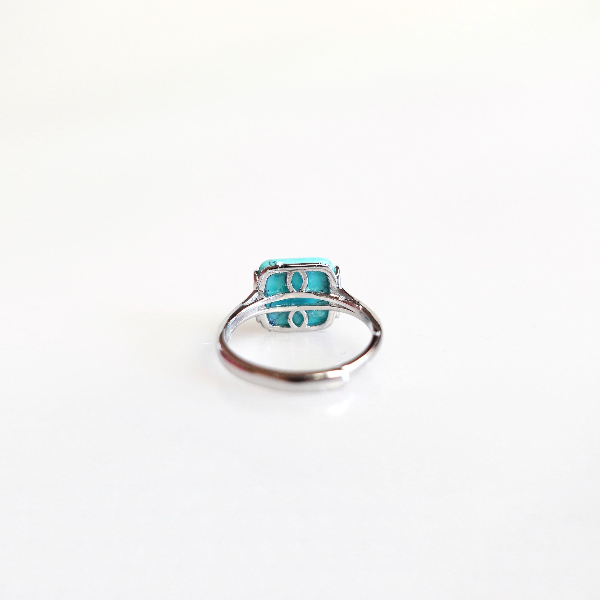 Turquoise ring, cocktail ring, sterling silver ring, vintage ring, silver rings for women, square ring, handmade ring, real silver rings, 925 ring, boutique ring, Asian ring, Yun Boutique Ring