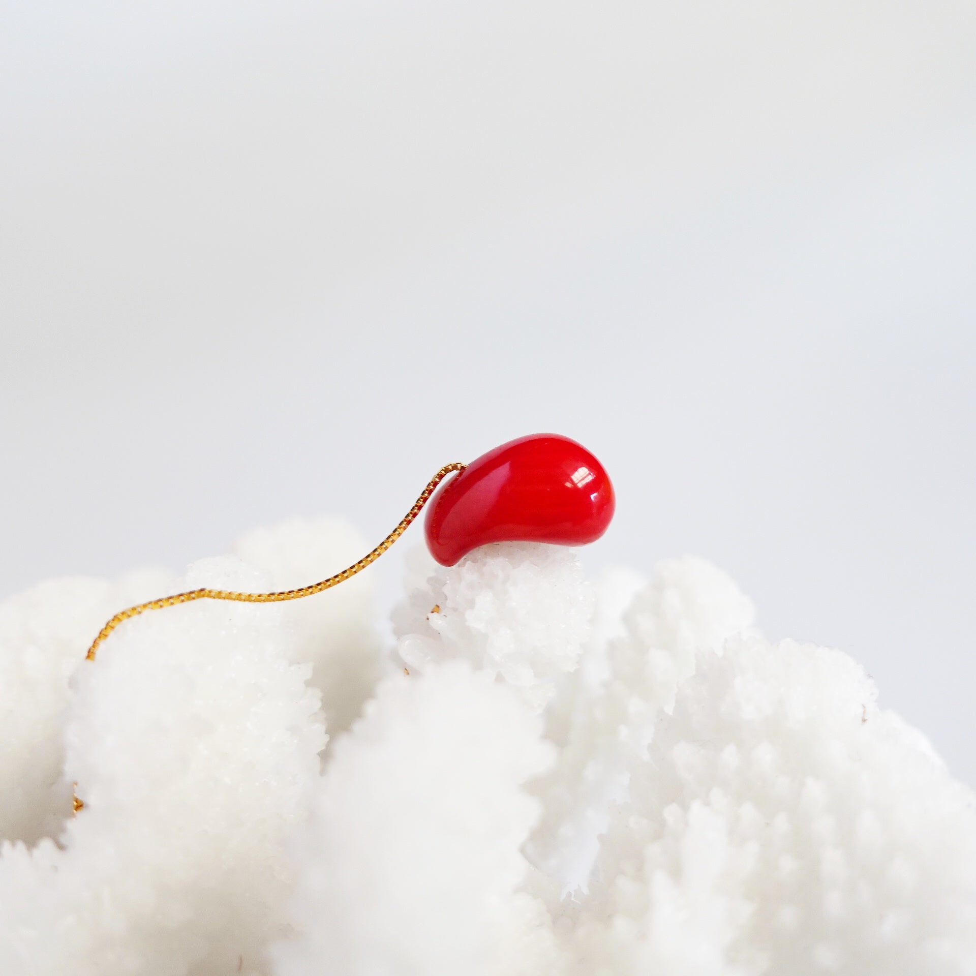 Red Coral Pendant Necklace - Yun Boutique