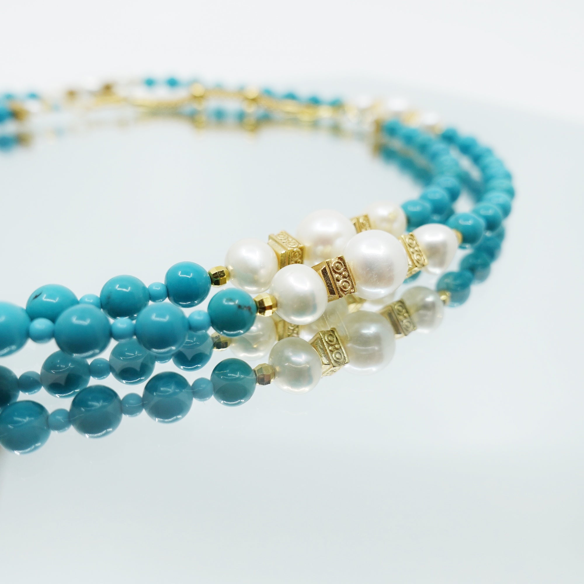 Return to Origin Natural Turquoise Beaded Necklace - Yun Boutique