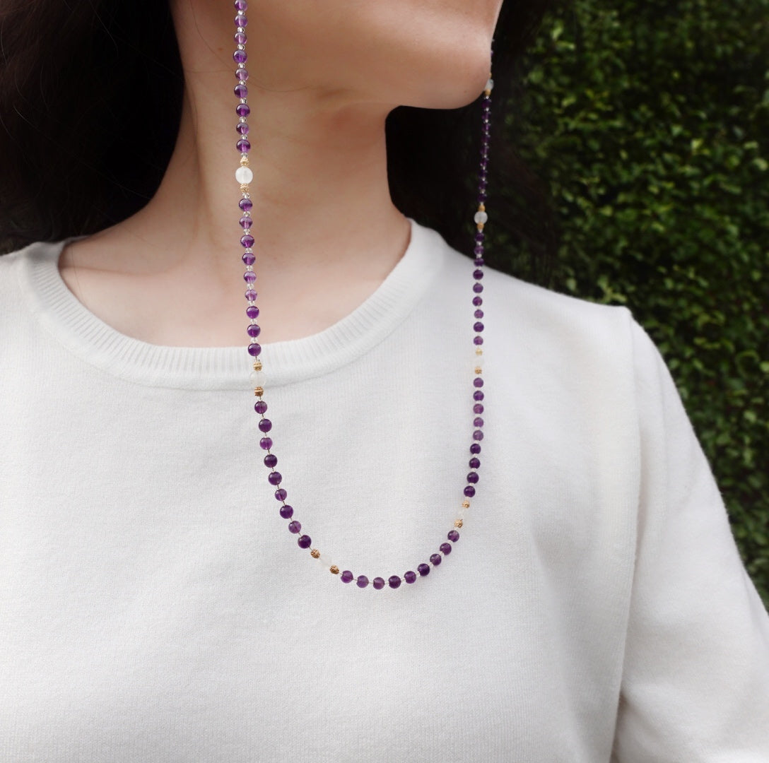 Return to Origin 4mm Amethyst Necklace Set - Yun Boutique